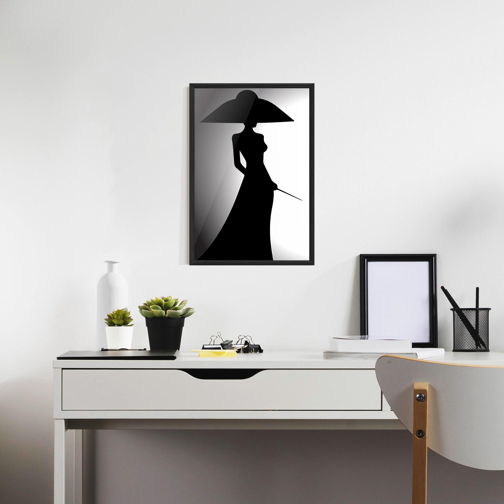 Gerahmte Poster Big Hat Lady mockup 7