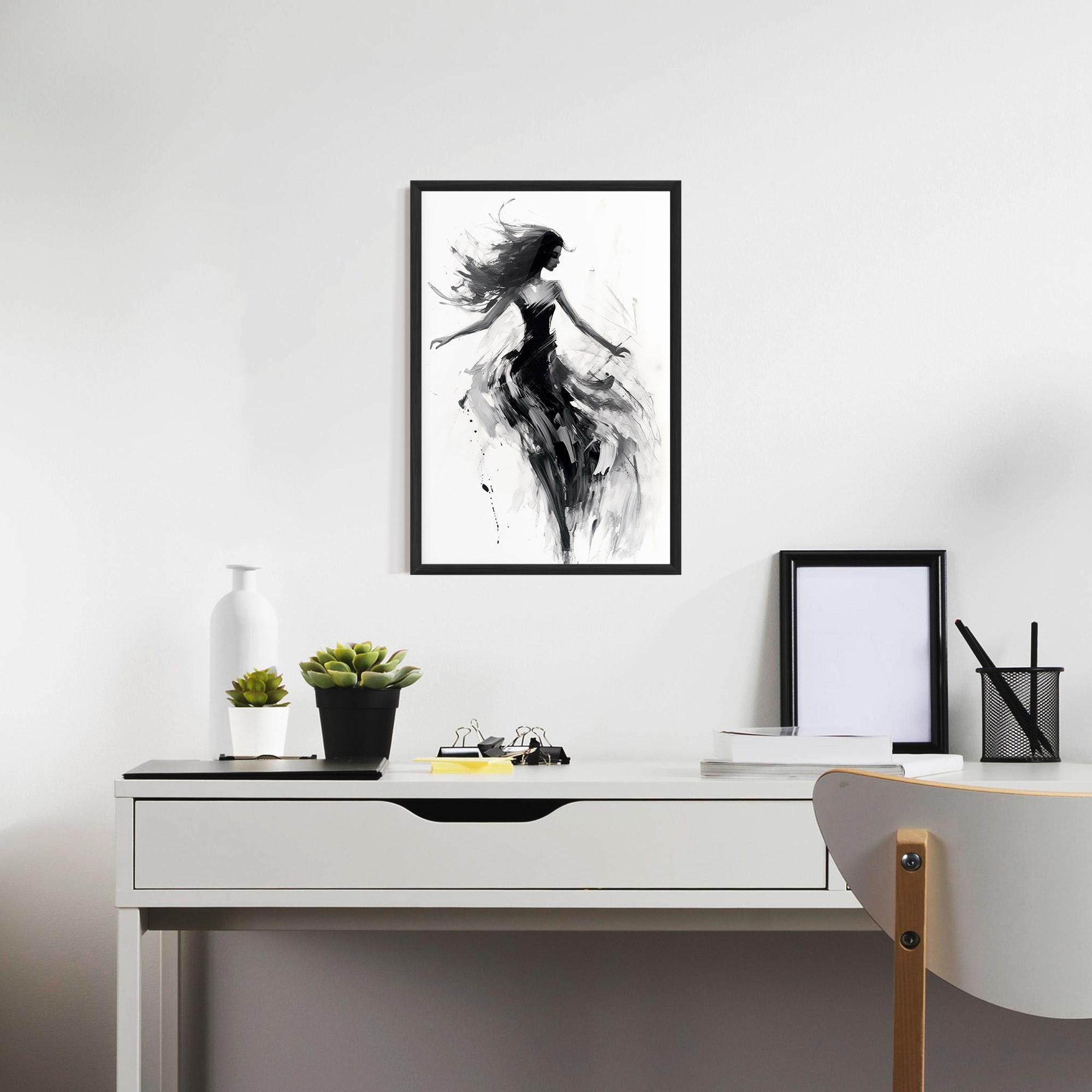 Gerahmte Poster Black Ink Woman mockup 7