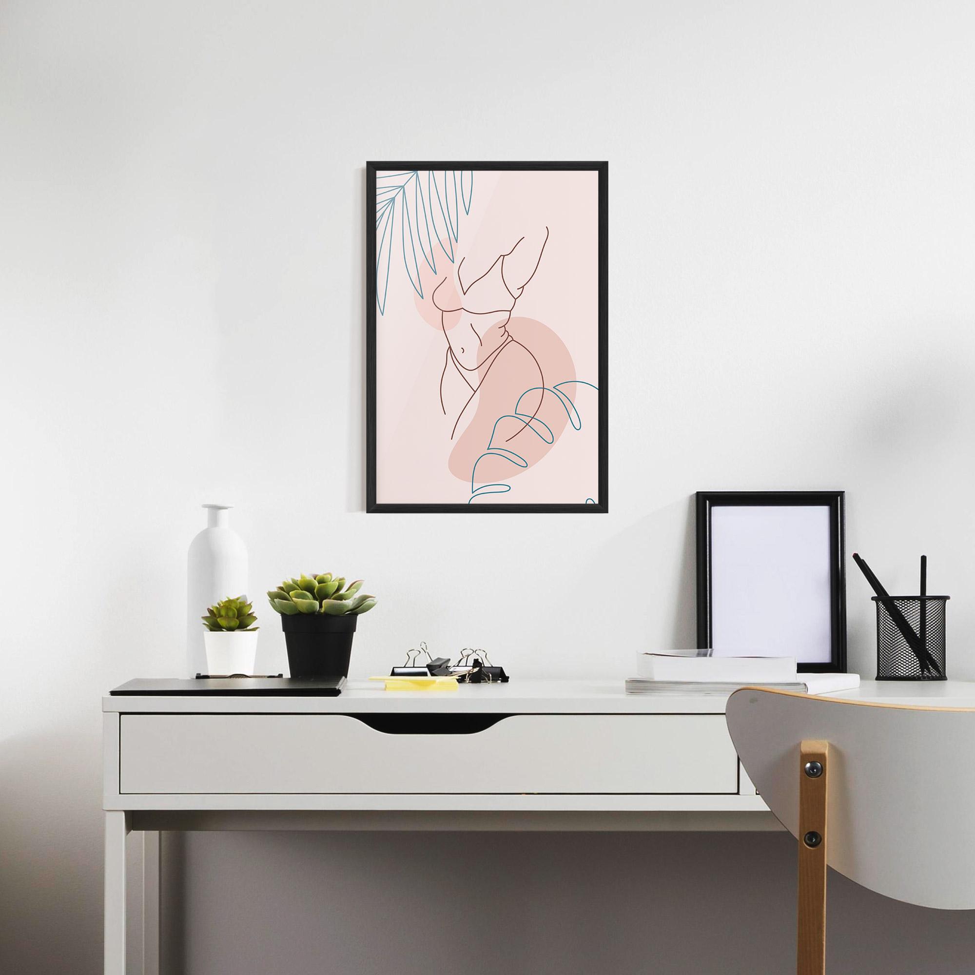 Gerahmte Poster Body Line Leaf mockup 7