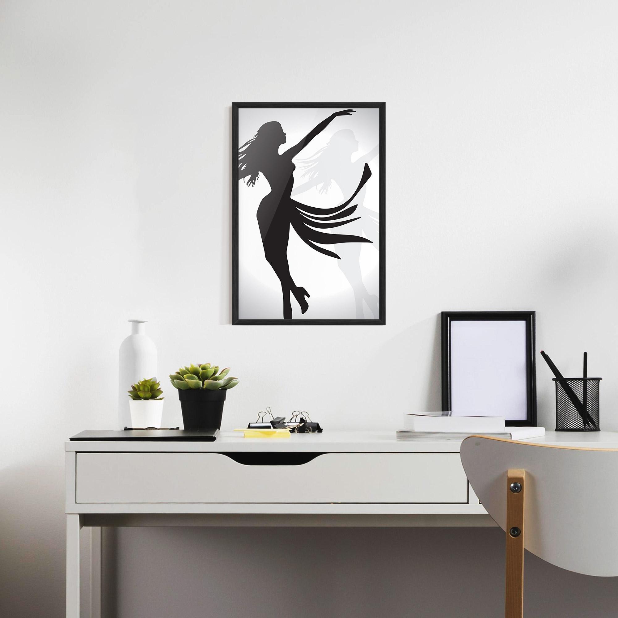 Gerahmte Poster Dance Shilouette mockup 7