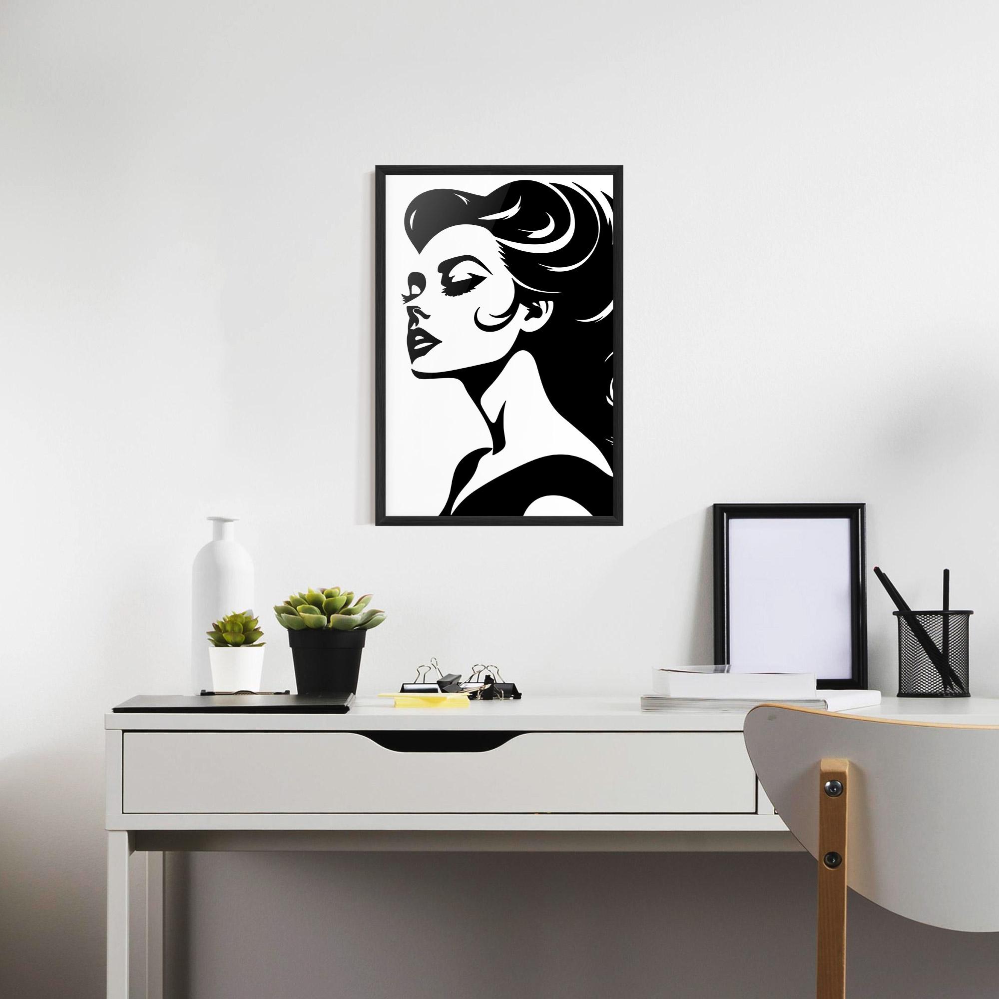 Gerahmte Poster Eyeliner Shilouette mockup 7