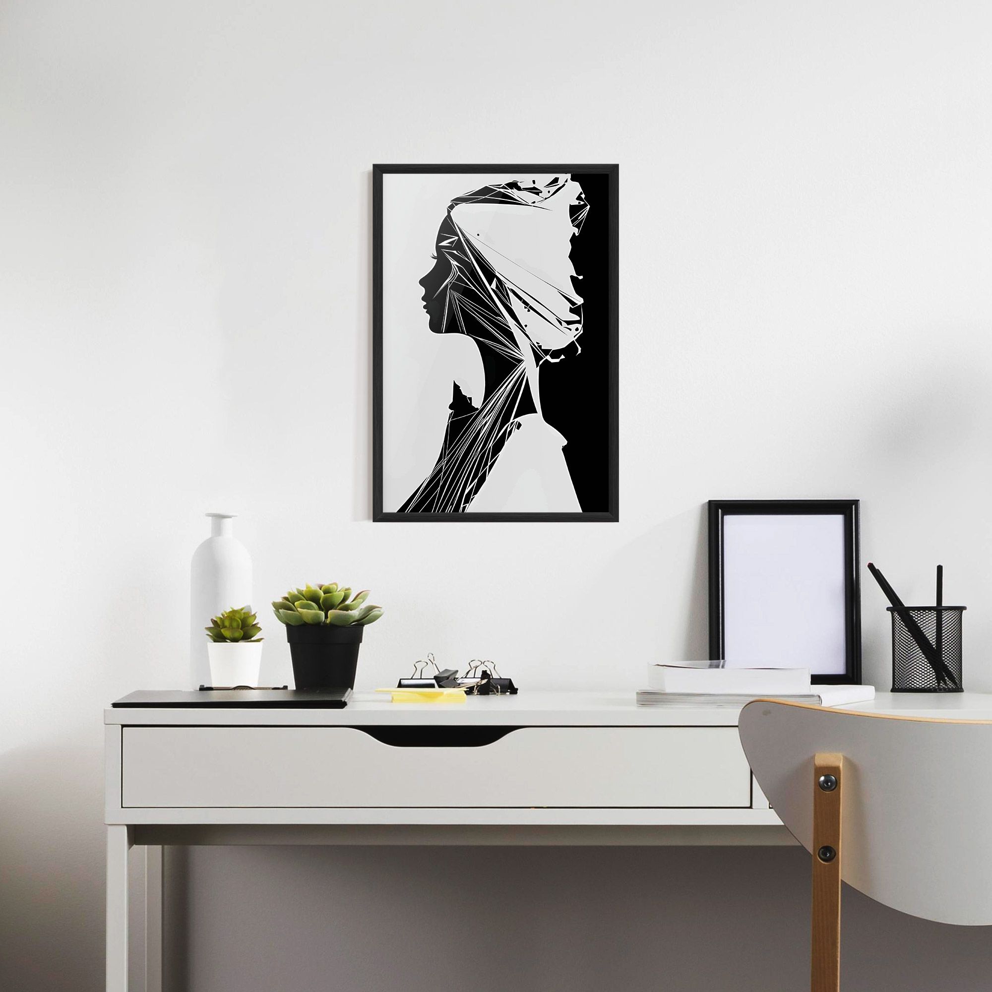 Girl Shilouette Art mockup 7