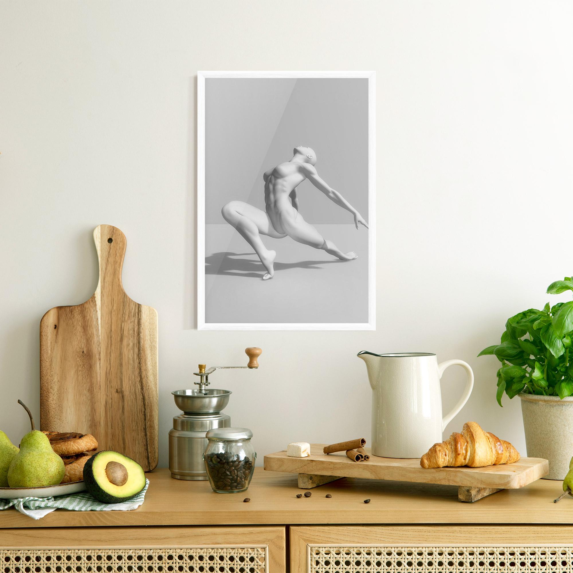 Gerahmte Poster 3d Ballet Pose mockup 8