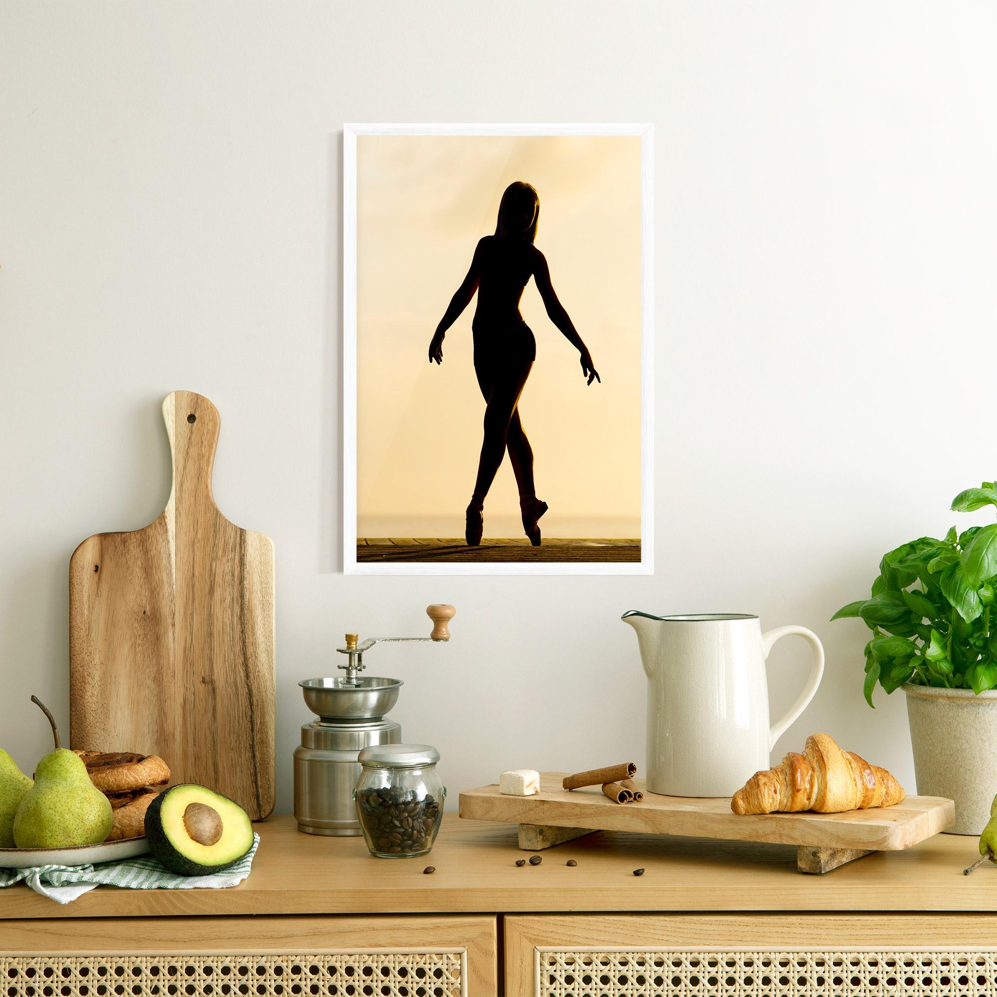 Gerahmte Poster Ballet On Cream mockup 8