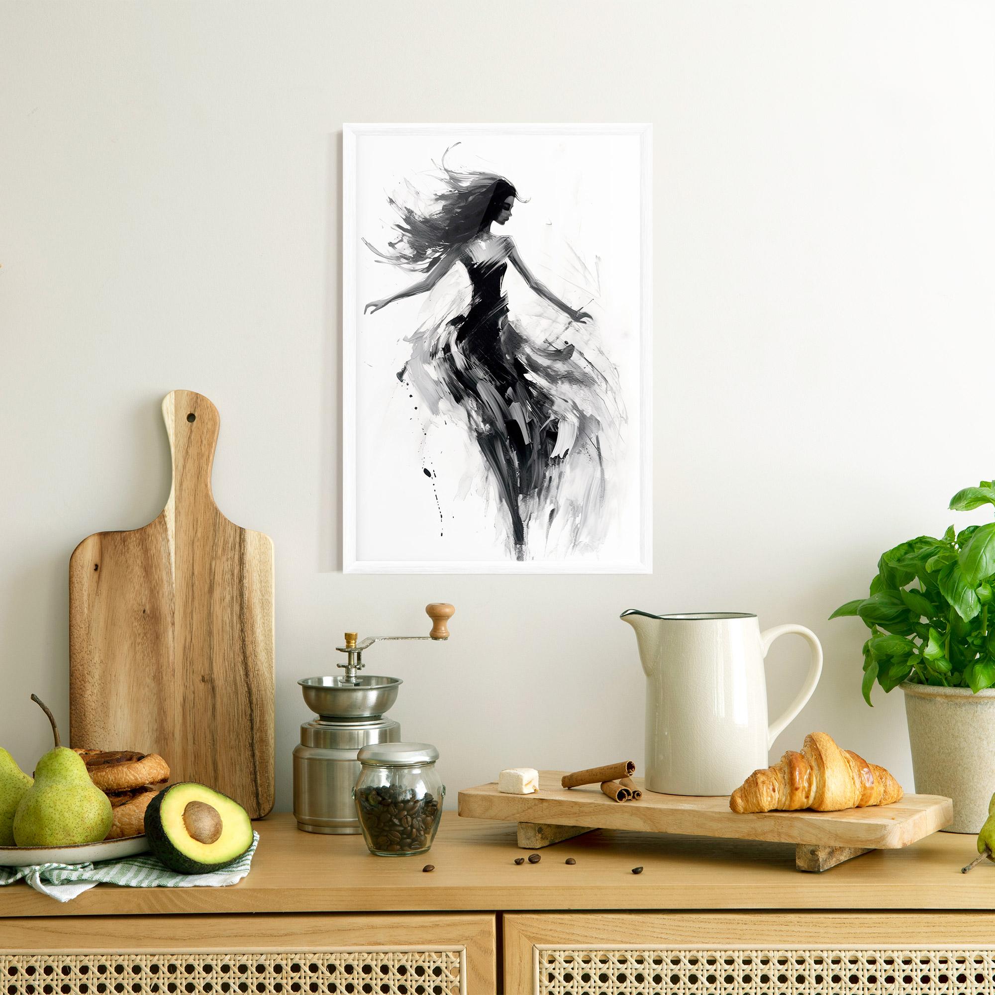 Gerahmte Poster Black Ink Woman mockup 8