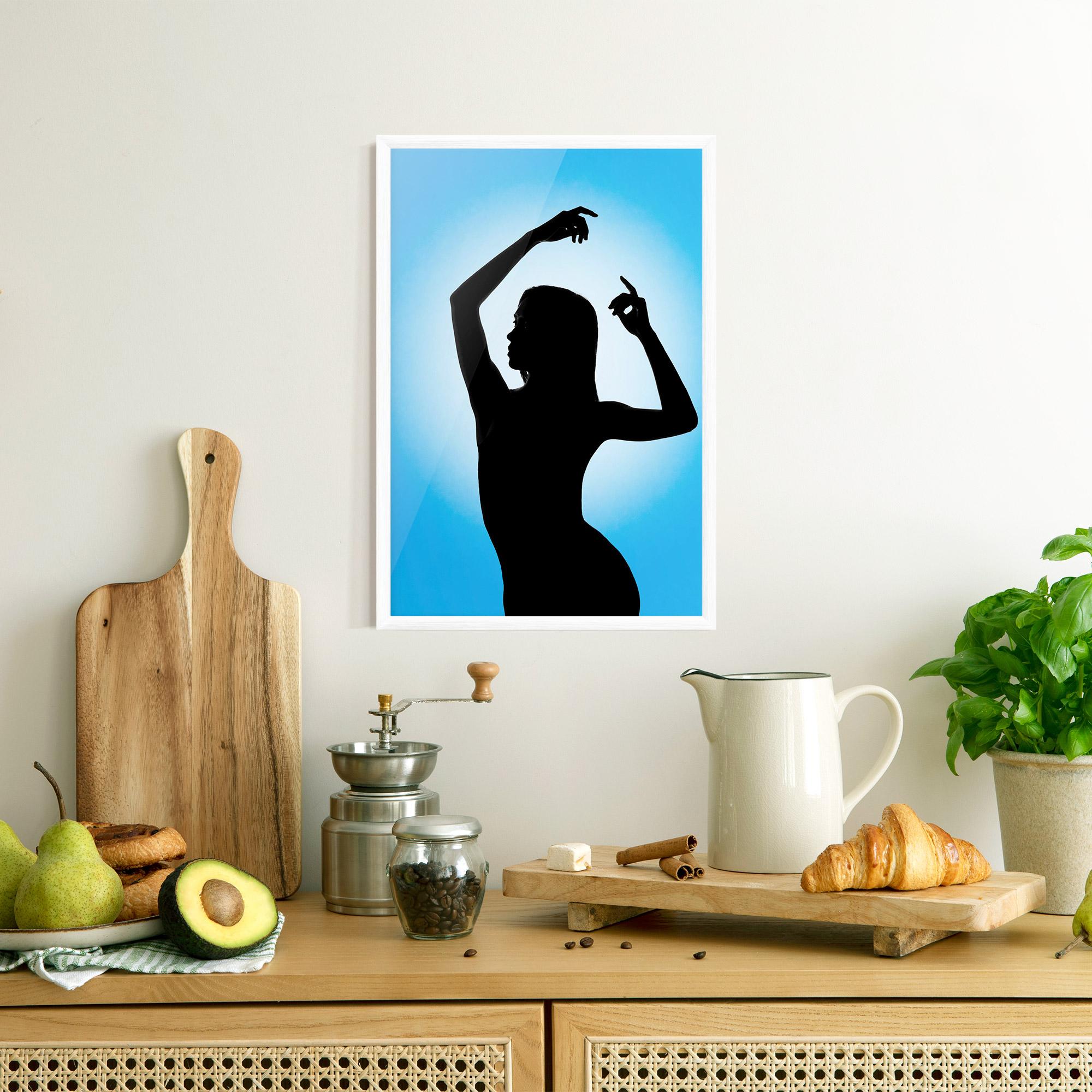 Gerahmte Poster Blue Background mockup 8