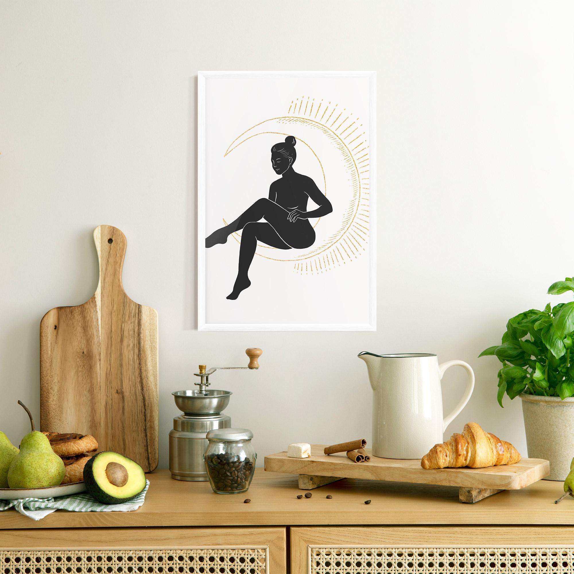 Gerahmte Poster Sitting On The Moon mockup 8