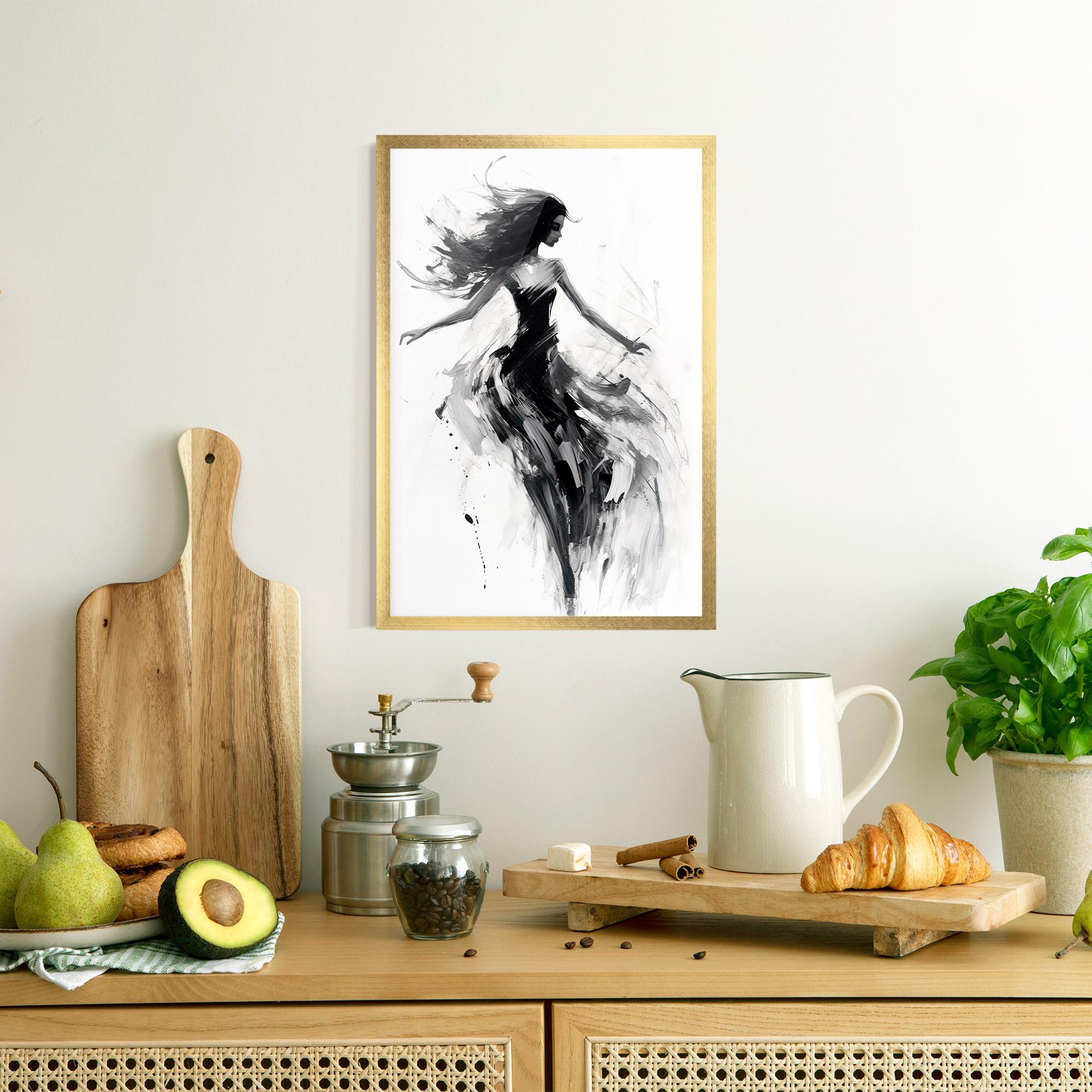 Gerahmte Poster Black Ink Woman mockup 8
