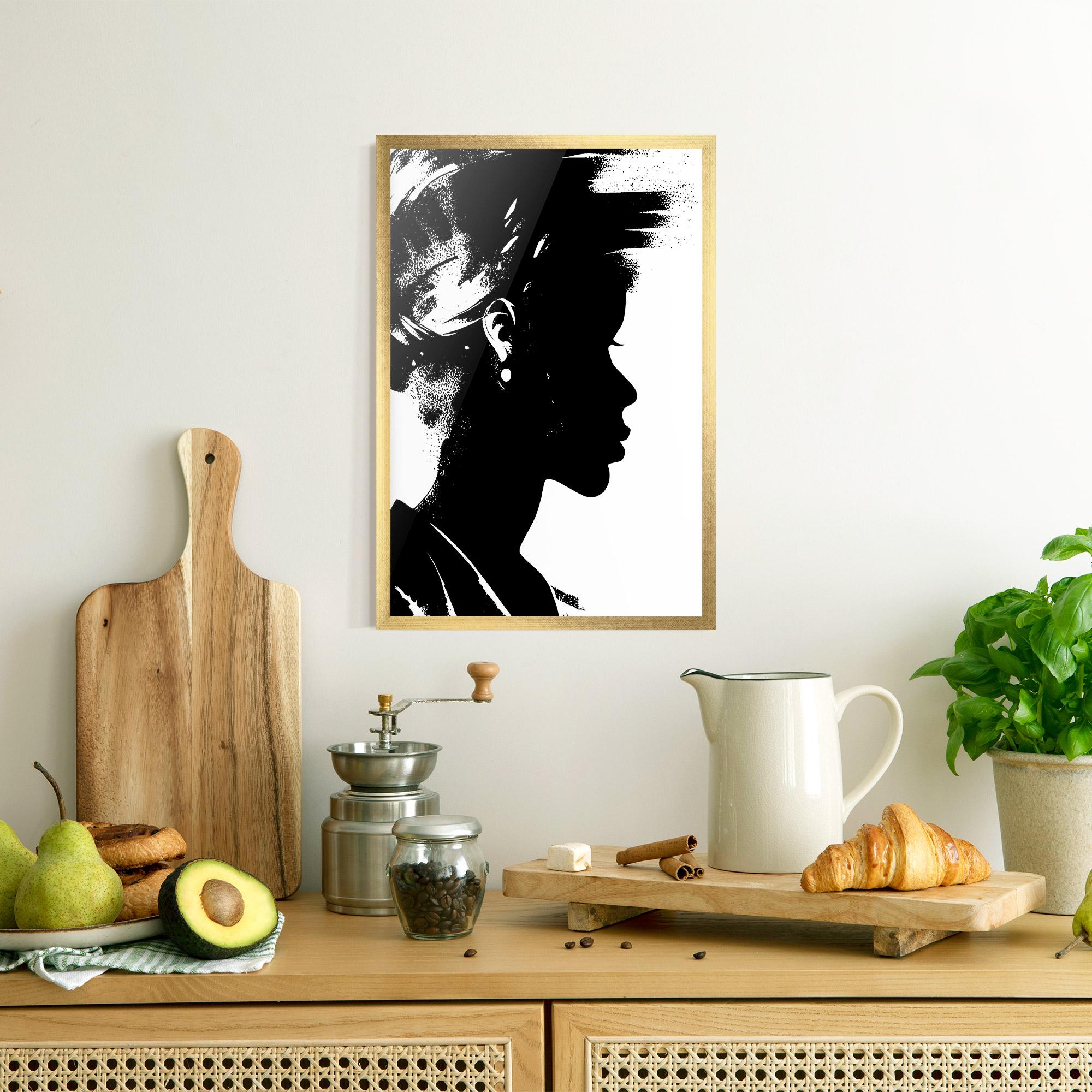 Gerahmte Poster Black Silhouette mockup 8