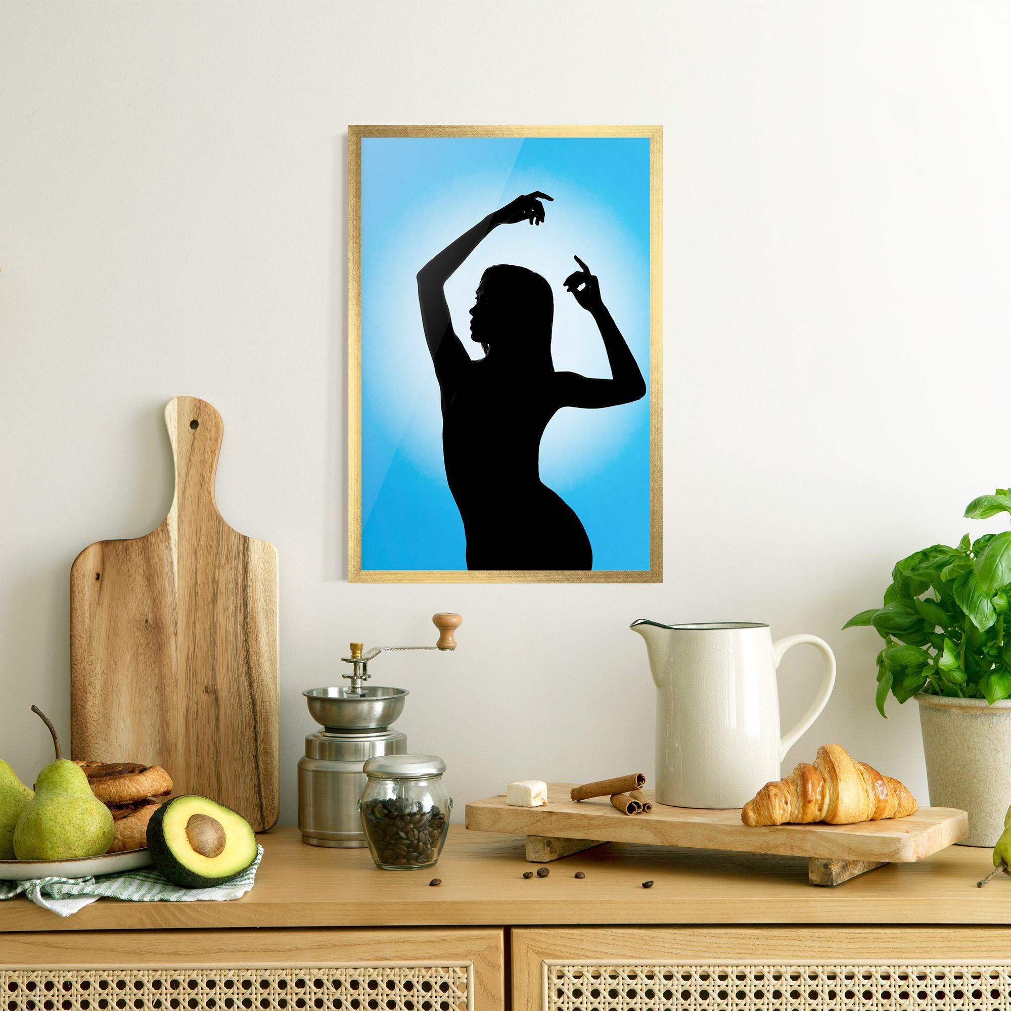 Gerahmte Poster Blue Background mockup 8