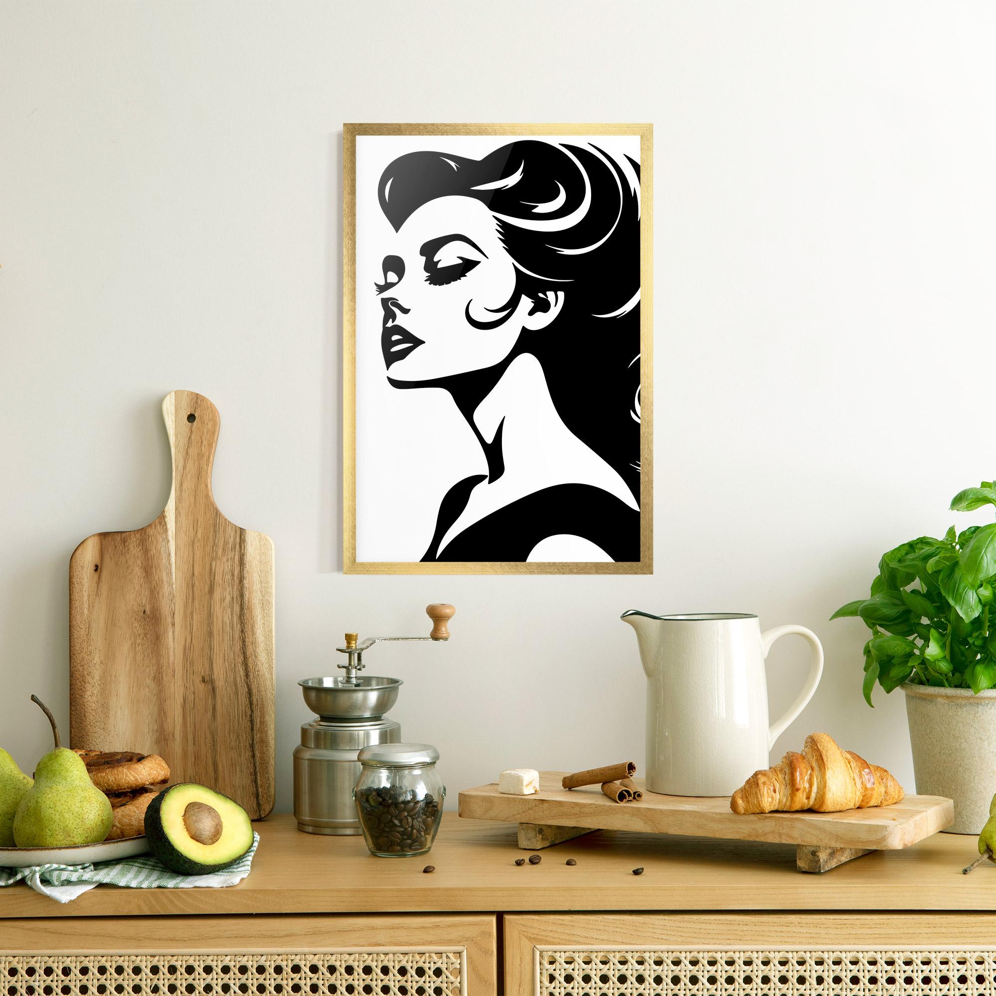 Gerahmte Poster Eyeliner Shilouette mockup 8