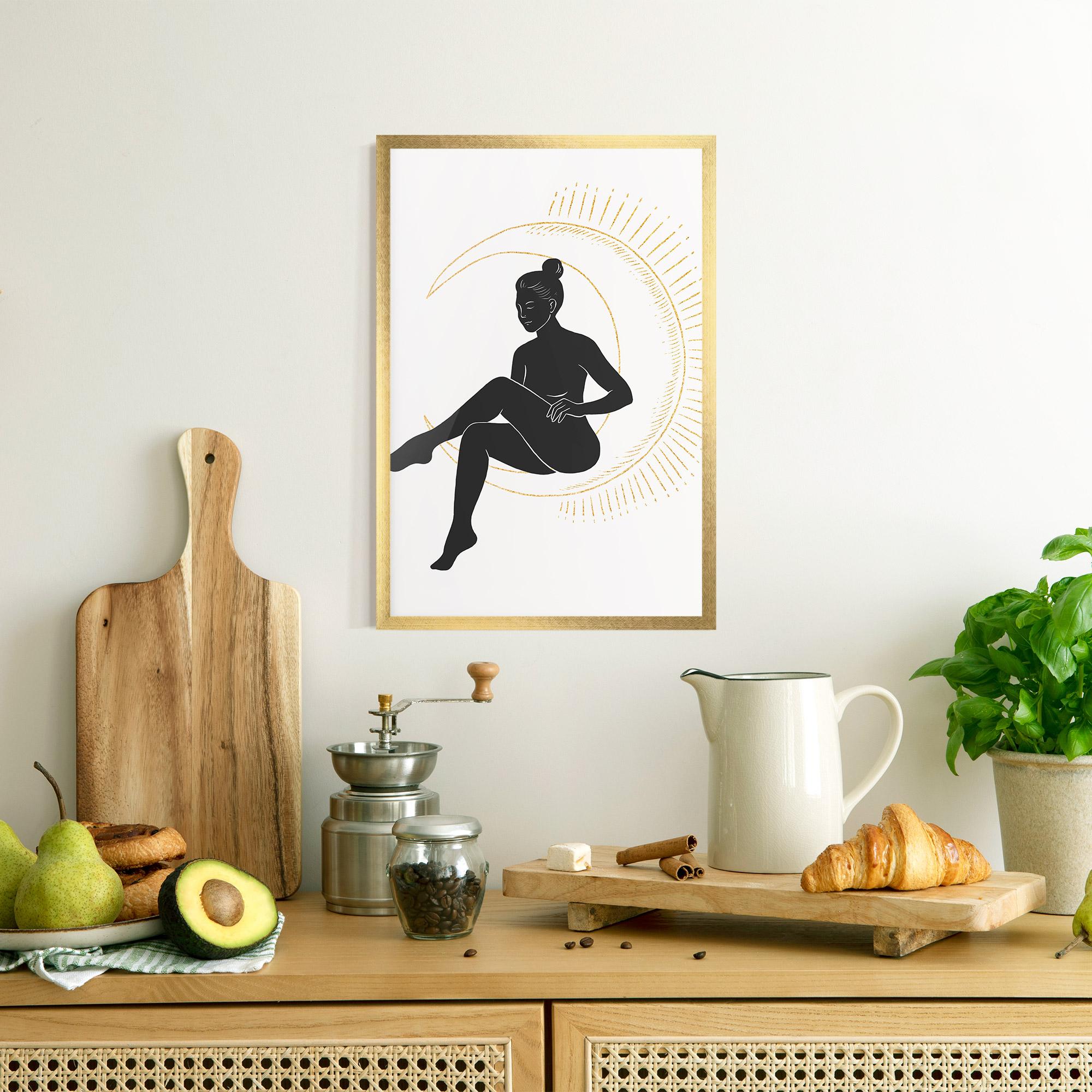 Gerahmte Poster Sitting On The Moon mockup 8