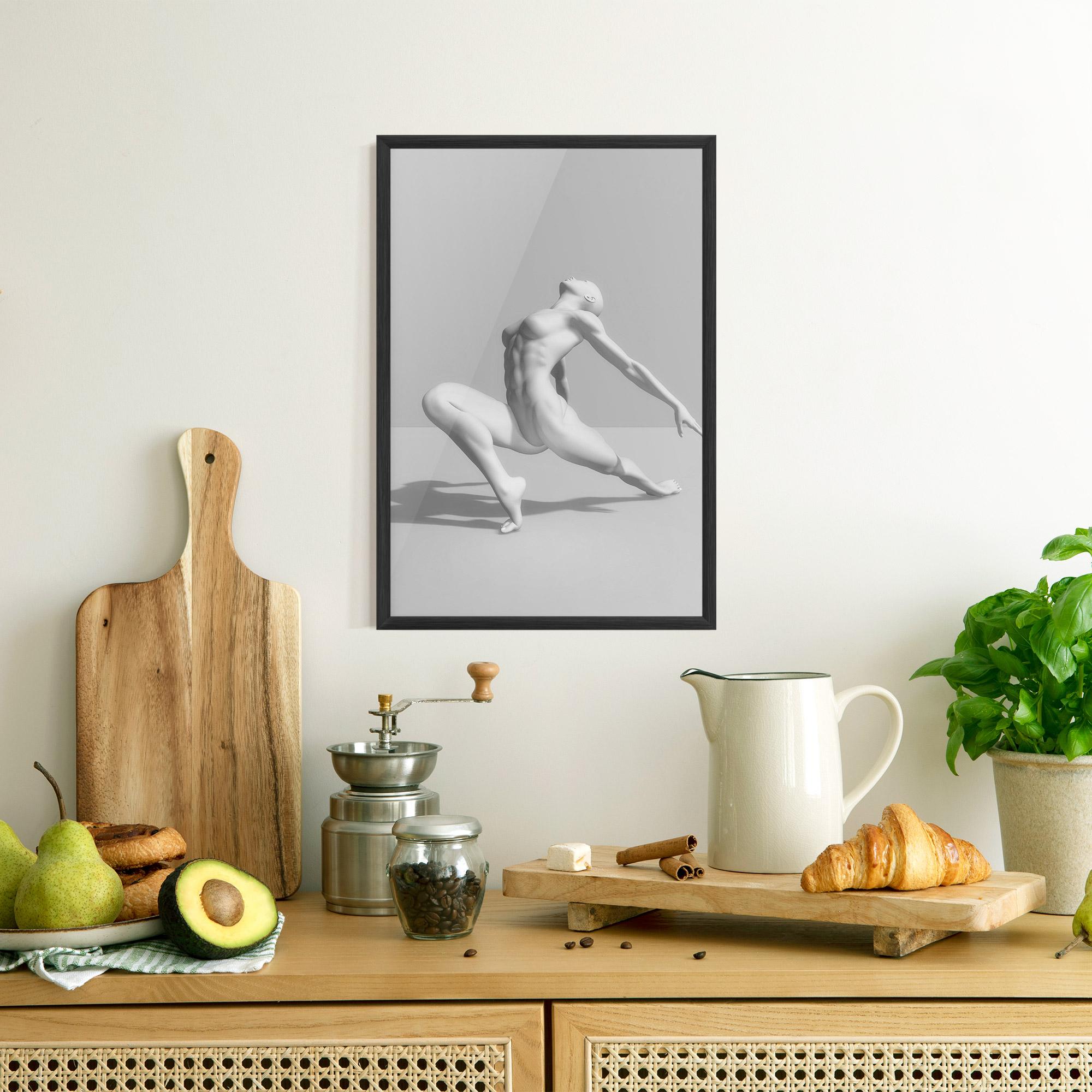 Gerahmte Poster 3d Ballet Pose mockup 8