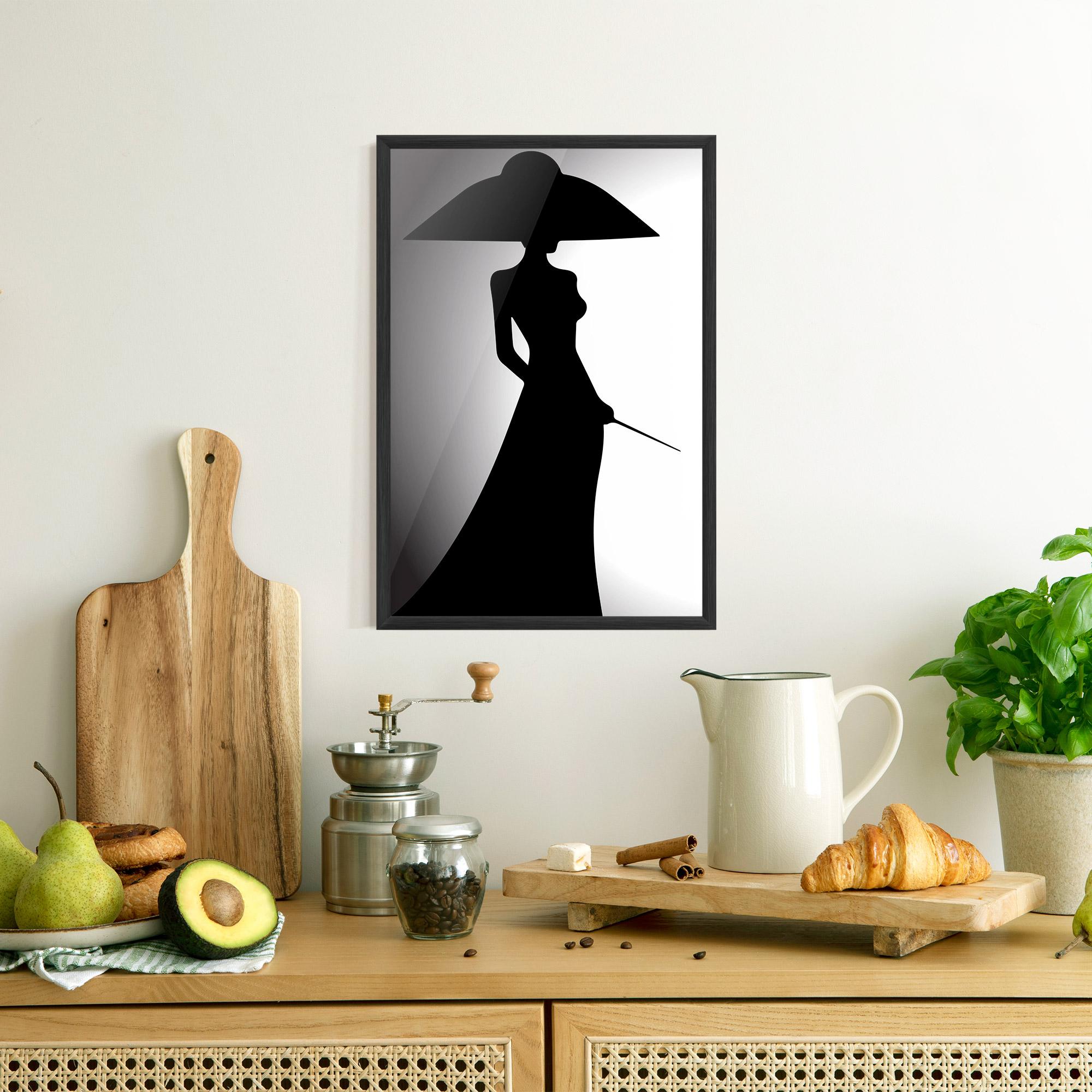 Gerahmte Poster Big Hat Lady mockup 8