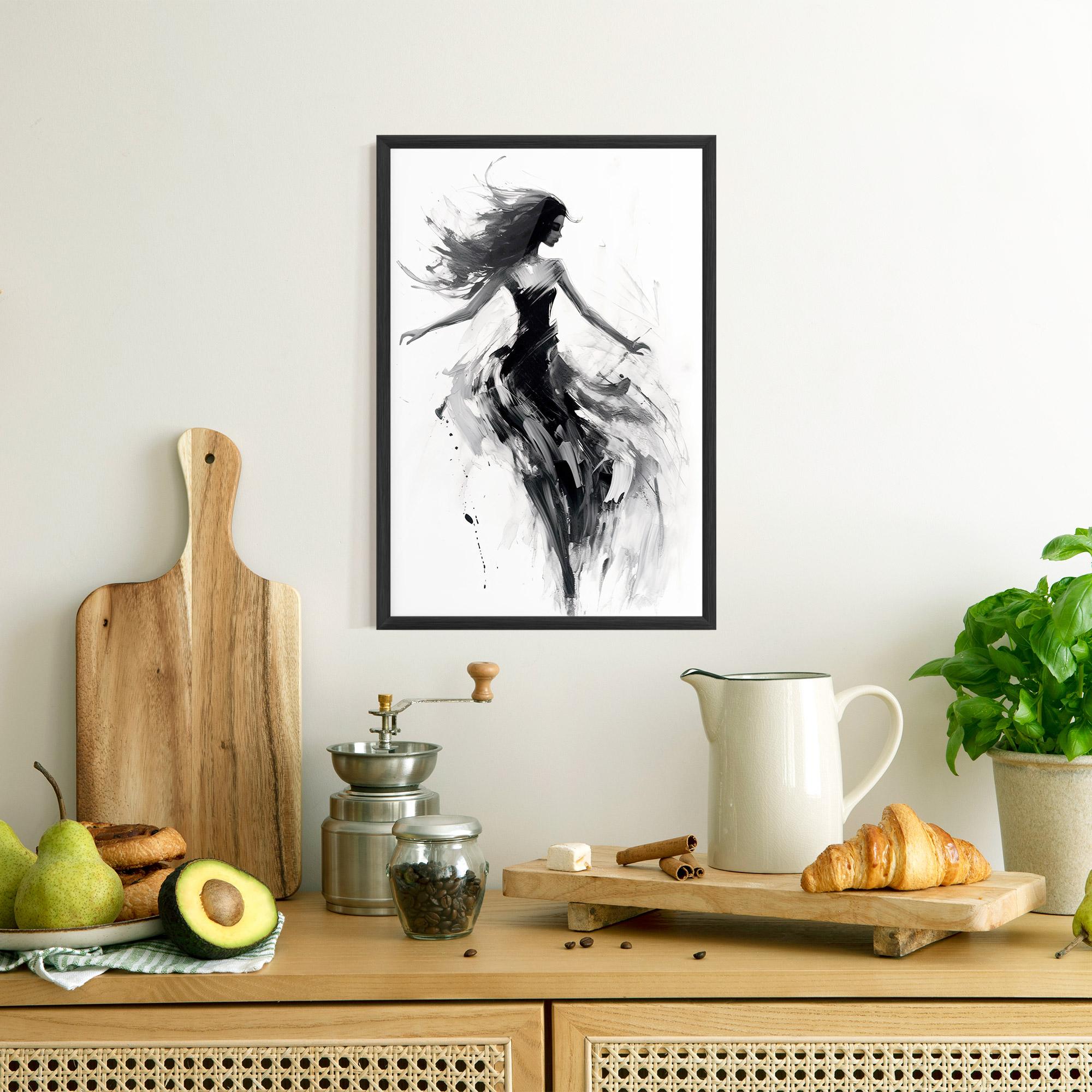 Gerahmte Poster Black Ink Woman mockup 8