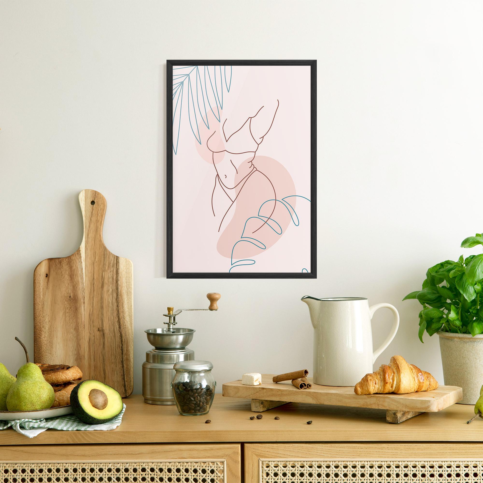 Gerahmte Poster Body Line Leaf mockup 8