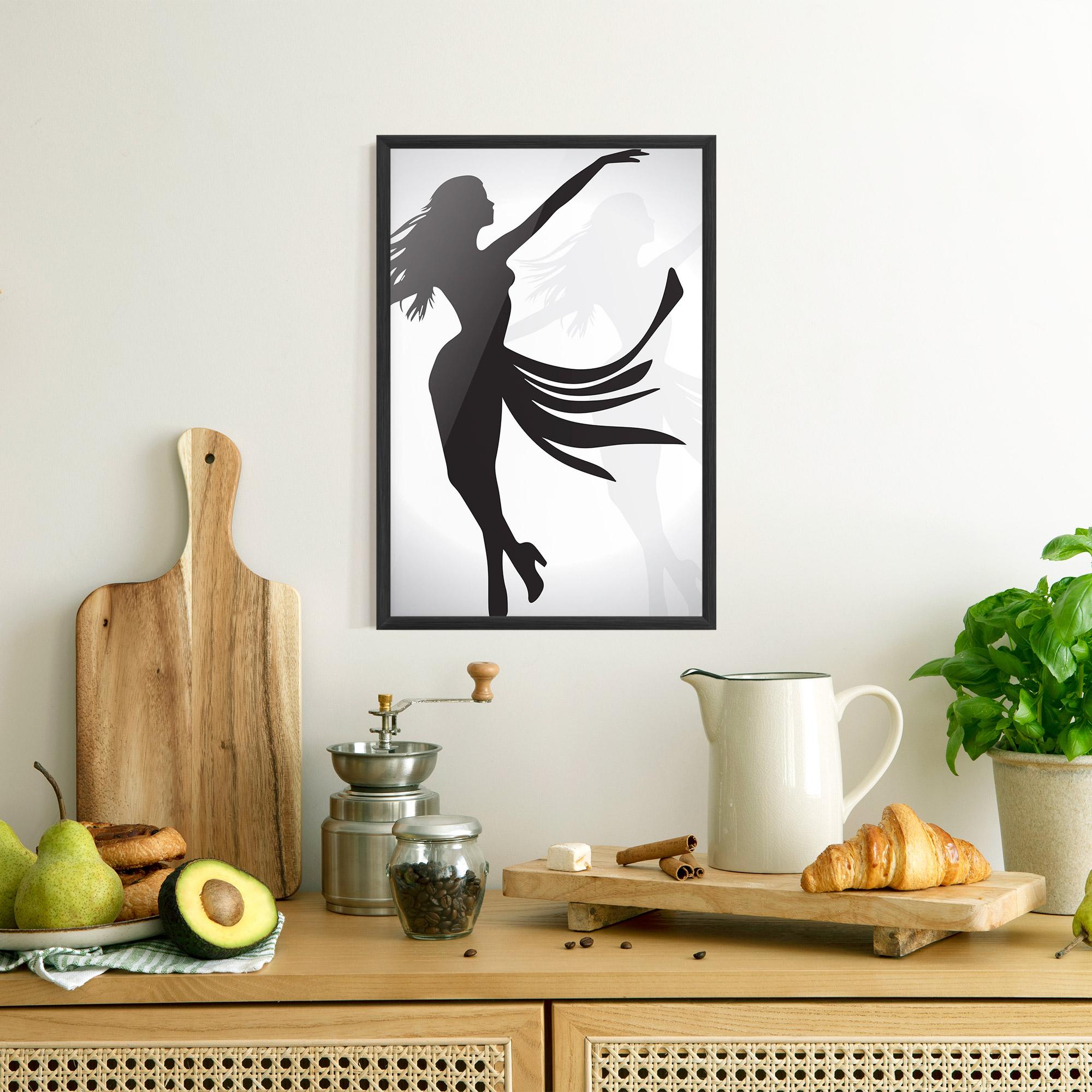 Gerahmte Poster Dance Shilouette mockup 8