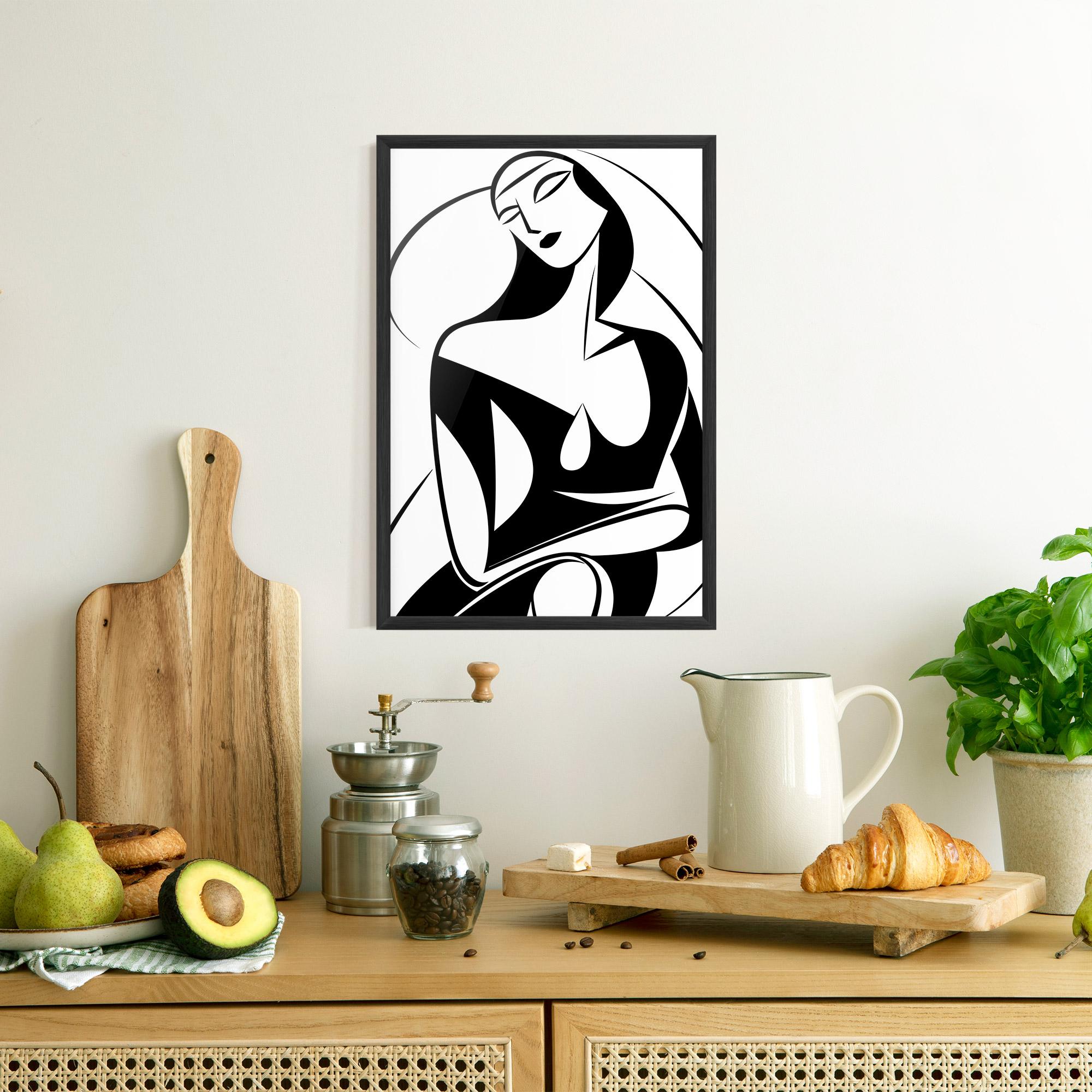 Gerahmte Poster Pretty Woman Shilouette mockup 8