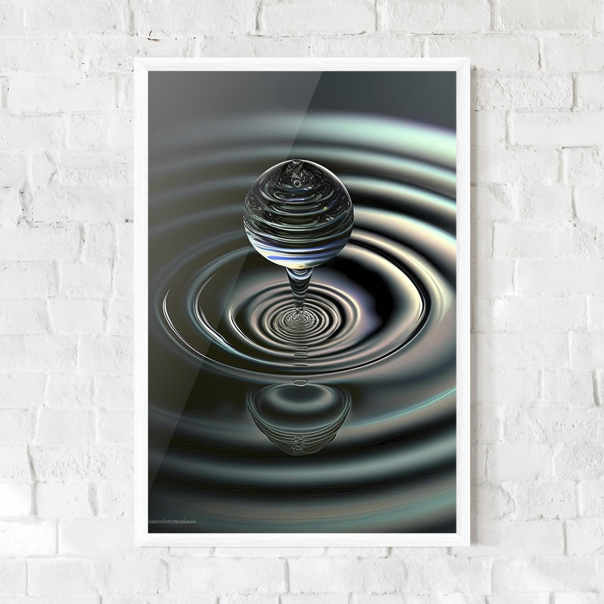 Gerahmte Poster Beautiful Water Drop mockup 0