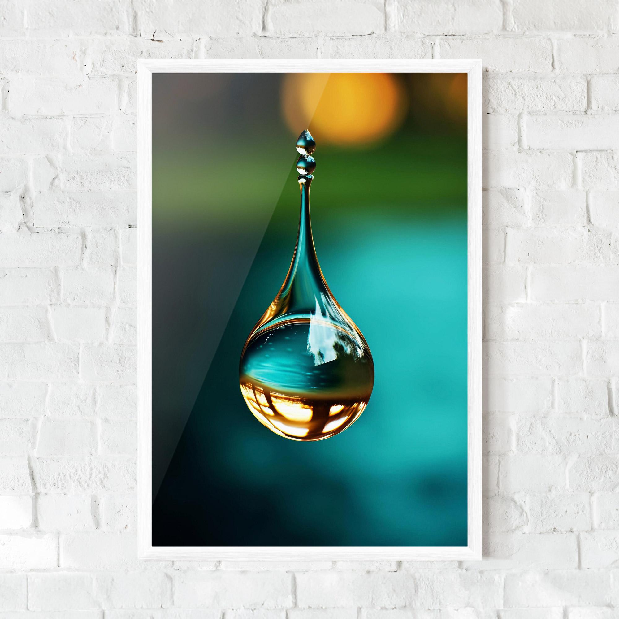 Gerahmte Poster Big Green Drop mockup 0