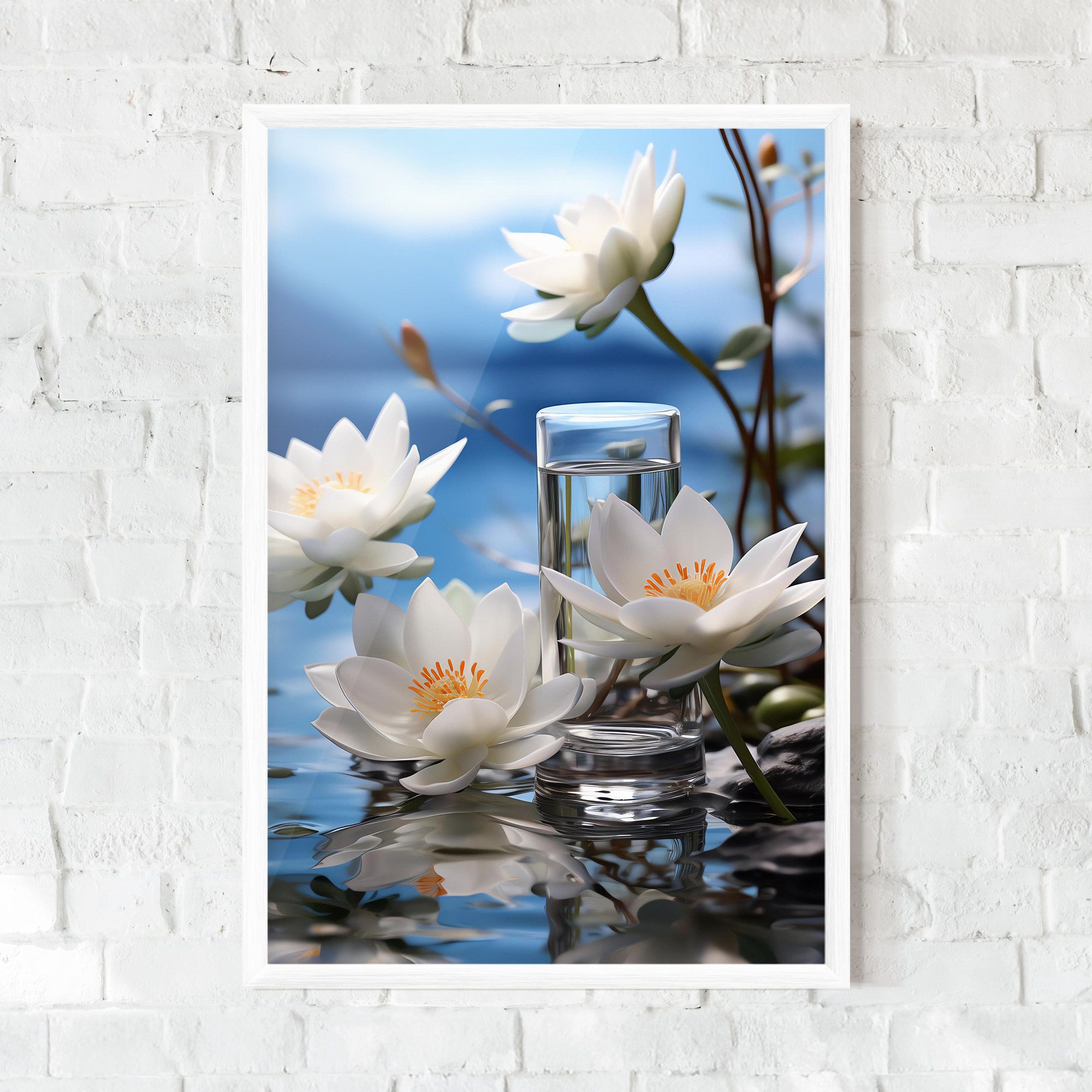 Flower Water Glass mockup 0