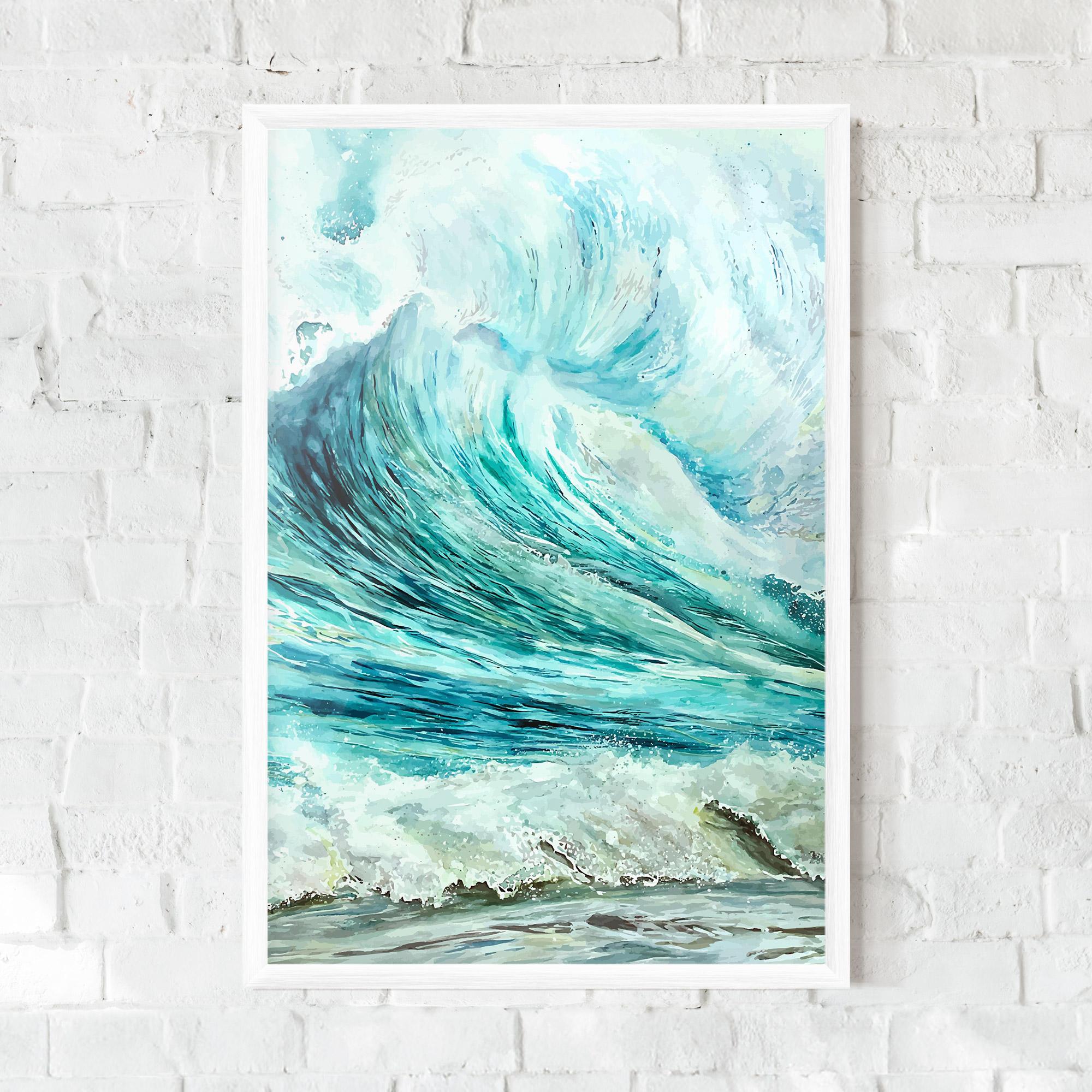 Gerahmte Poster Sea Watercolor mockup 0