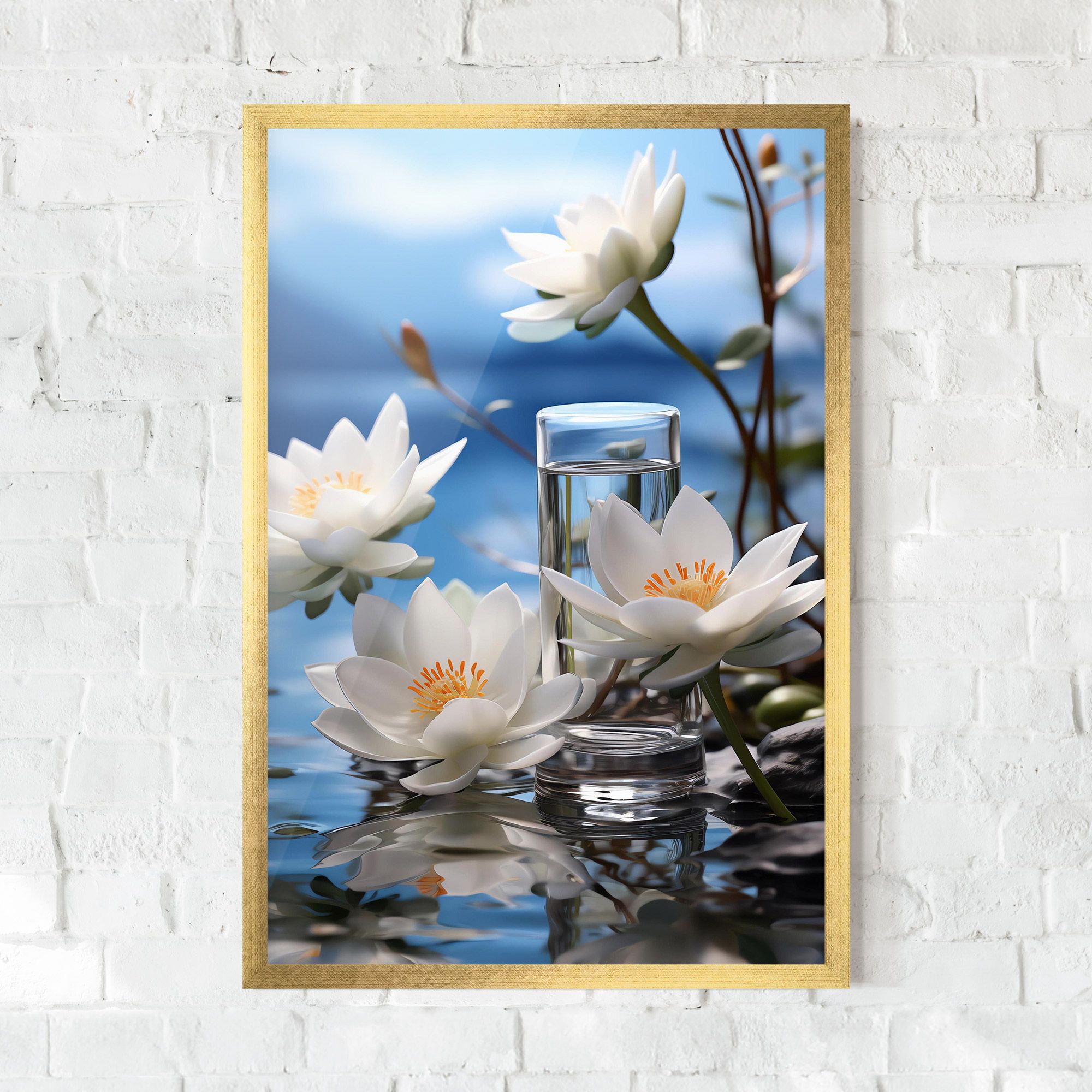 Flower Water Glass mockup 0