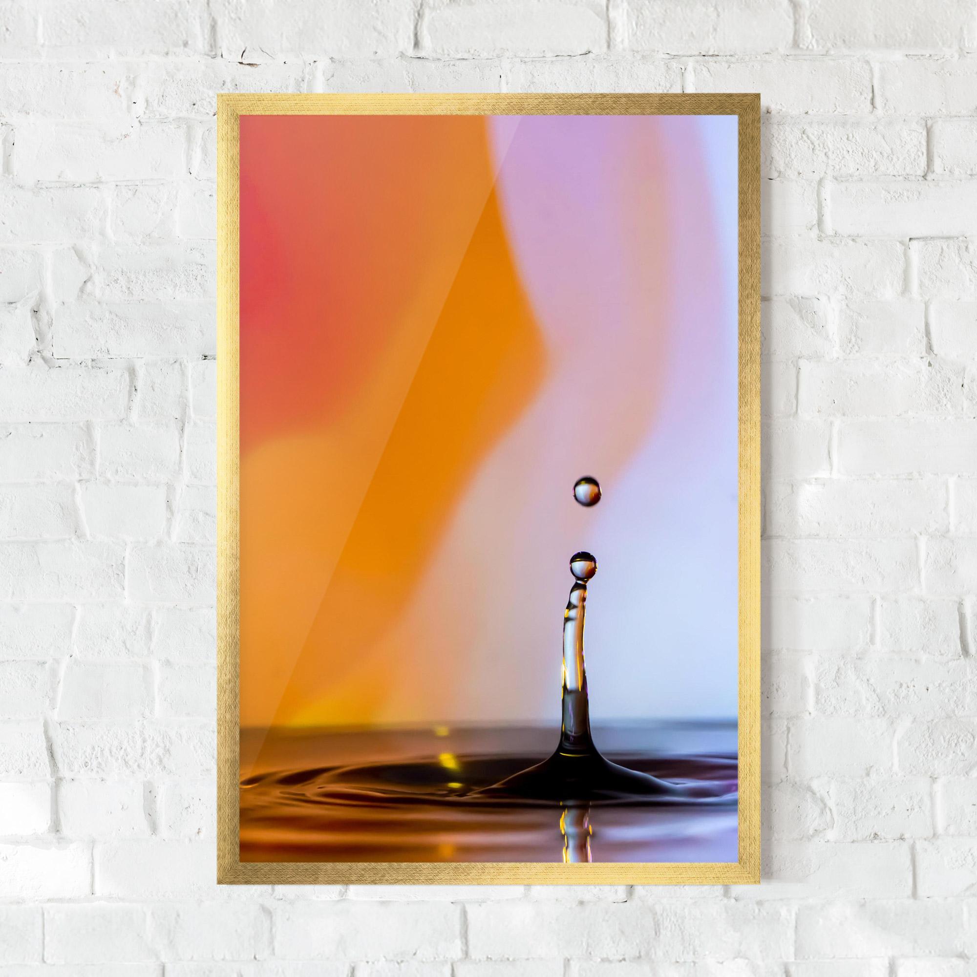 Gerahmte Poster Orange Light Drop mockup 0