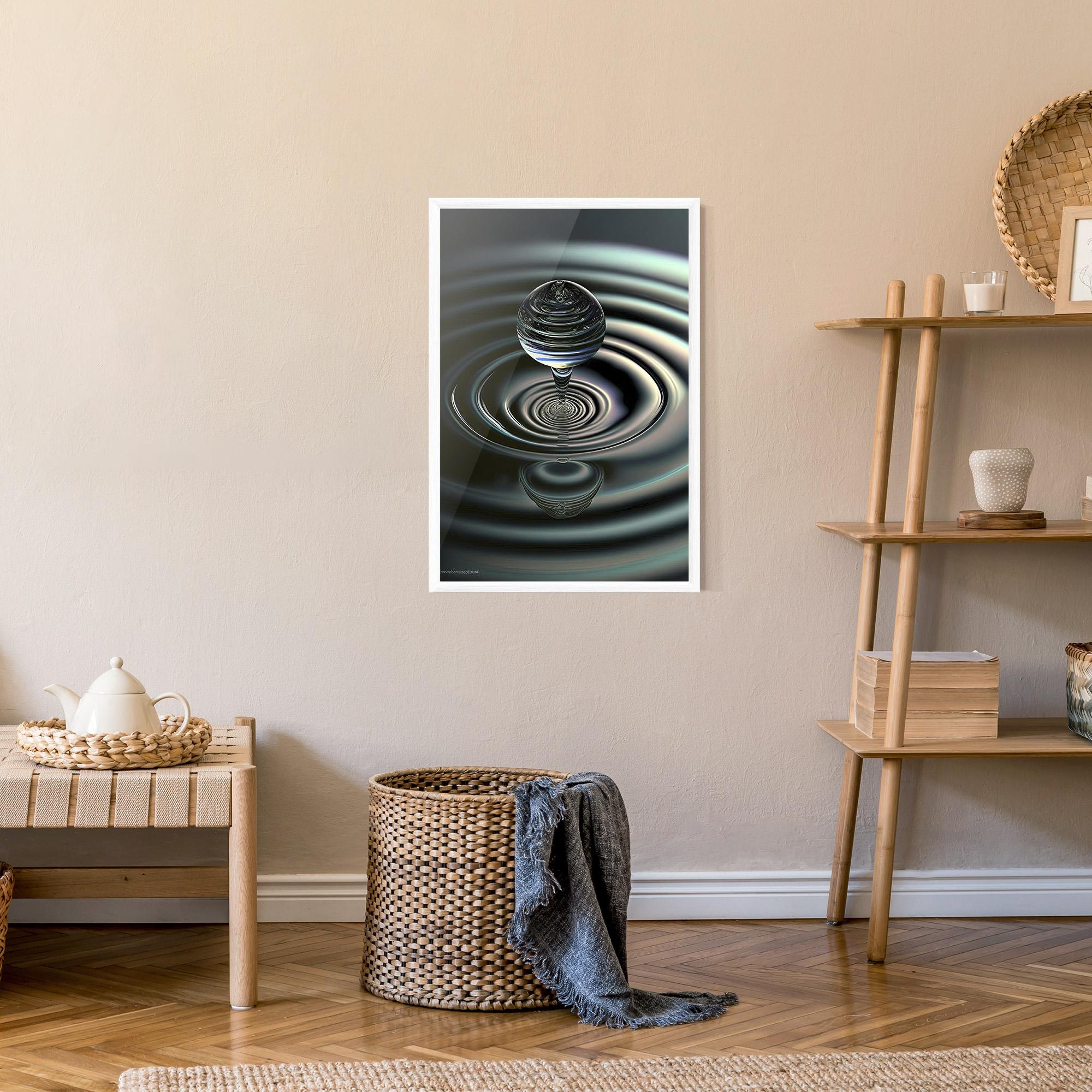 Gerahmte Poster Beautiful Water Drop mockup 9