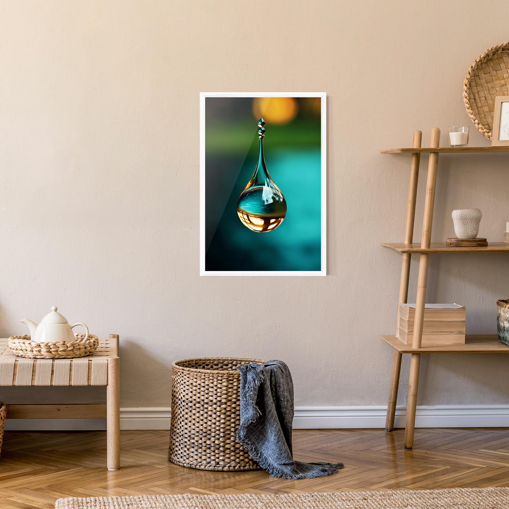 Gerahmte Poster Big Green Drop mockup 9