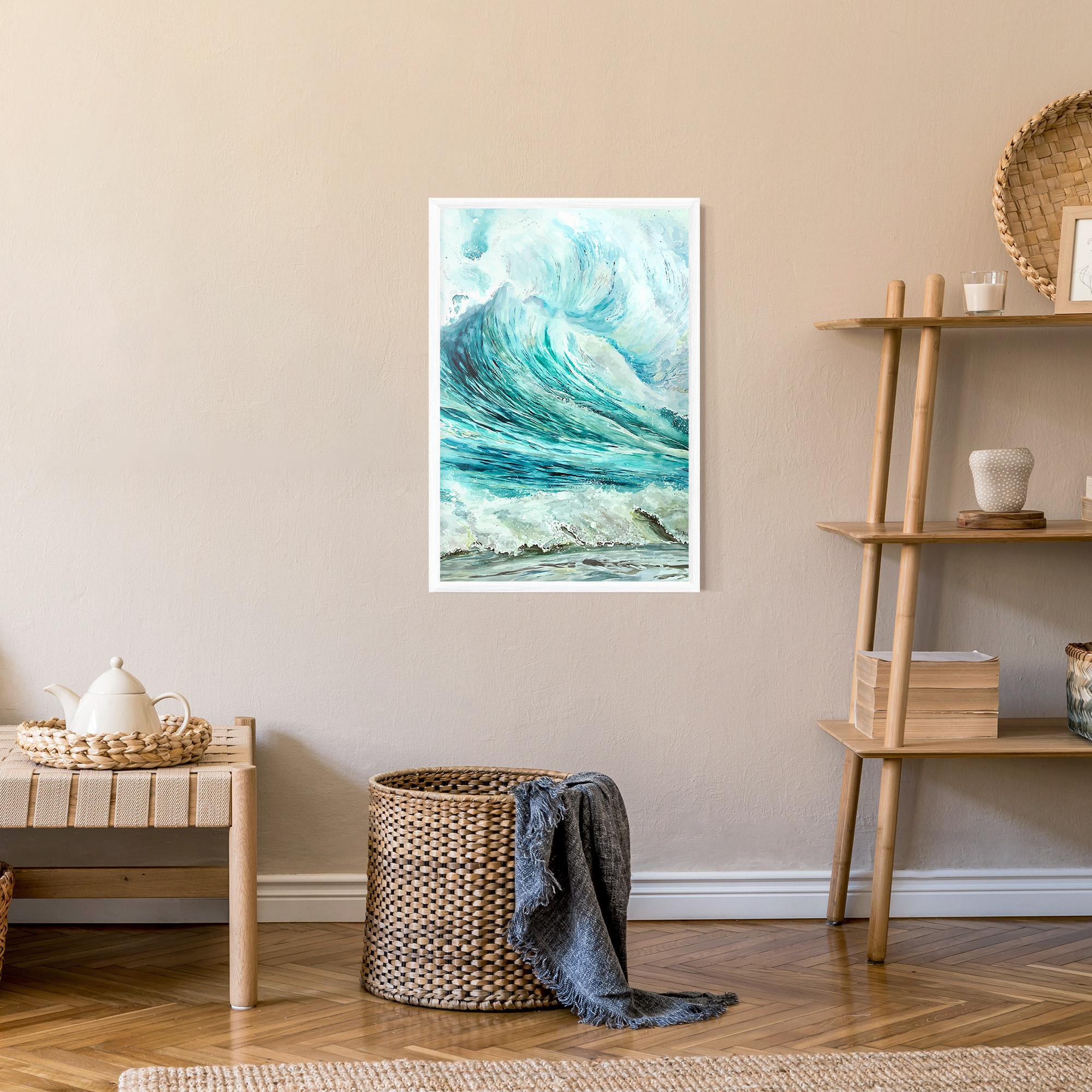 Gerahmte Poster Sea Watercolor mockup 9