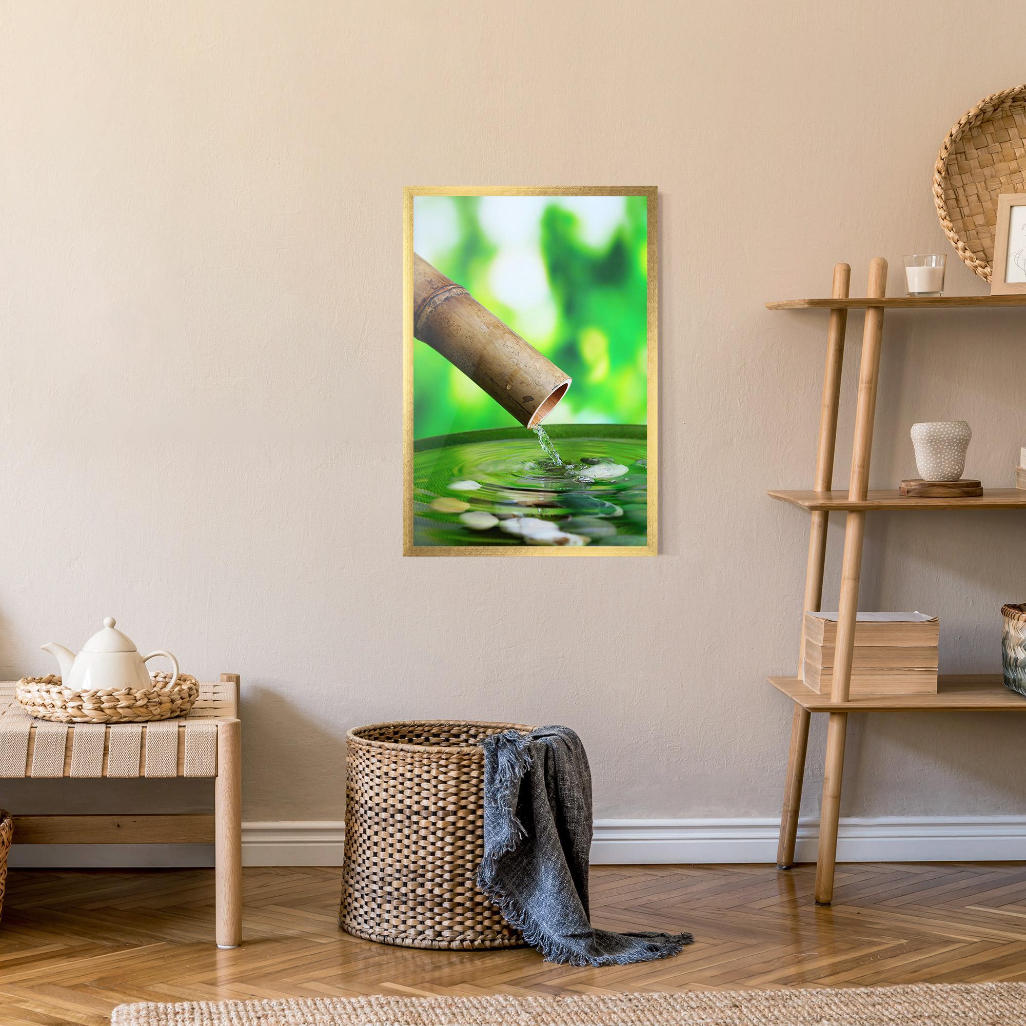 Gerahmte Poster Bamboo Fountain mockup 9