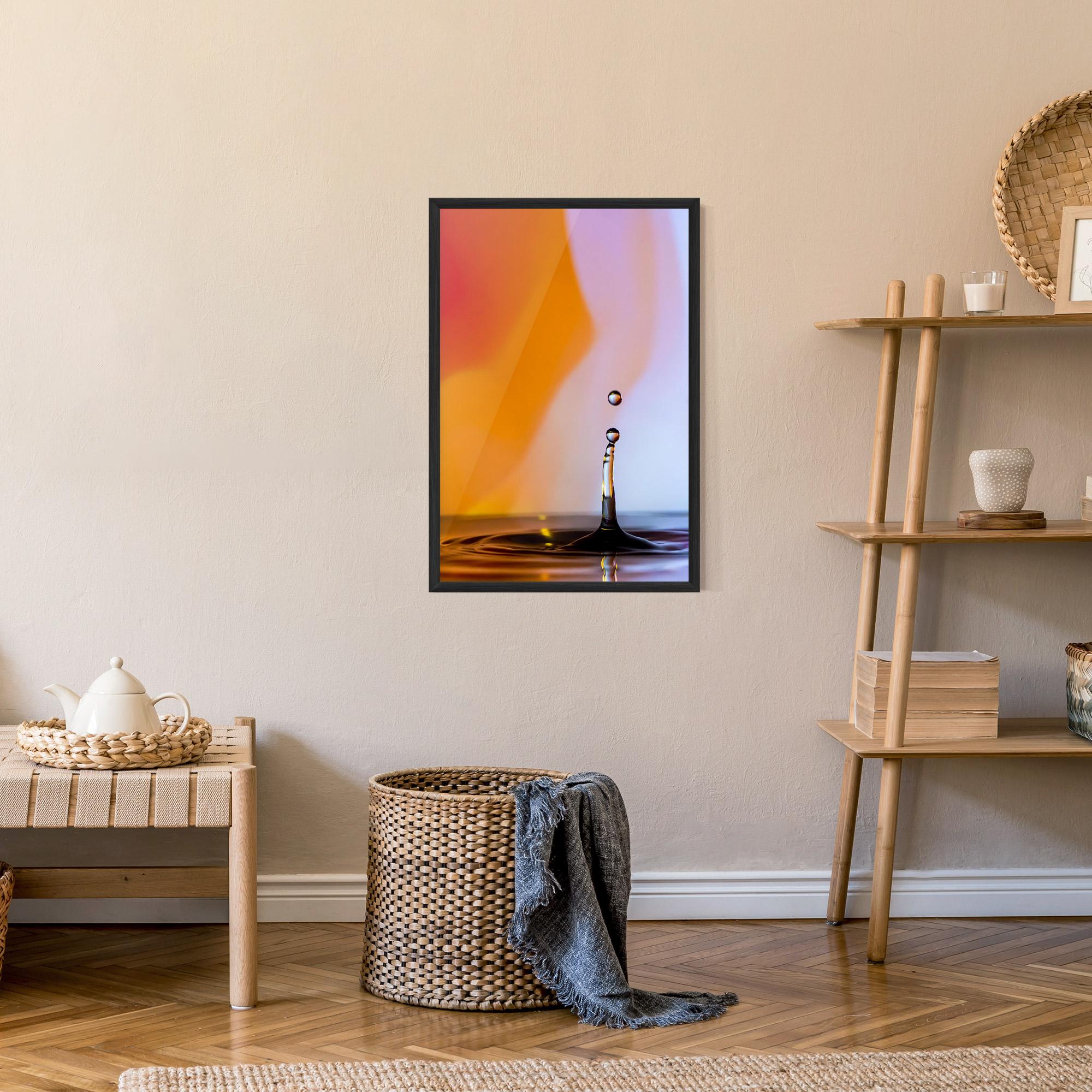 Gerahmte Poster Orange Light Drop mockup 9