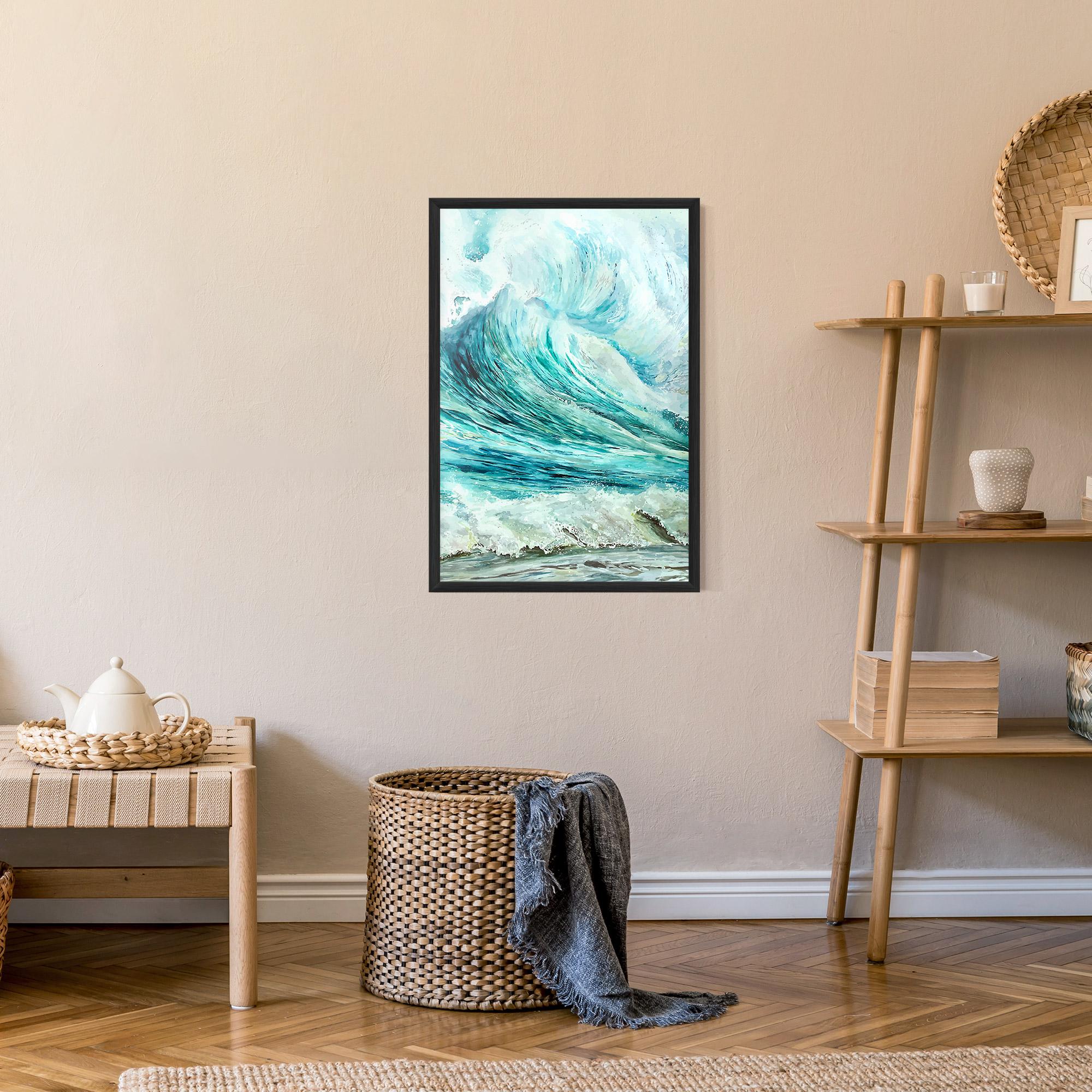 Gerahmte Poster Sea Watercolor mockup 9