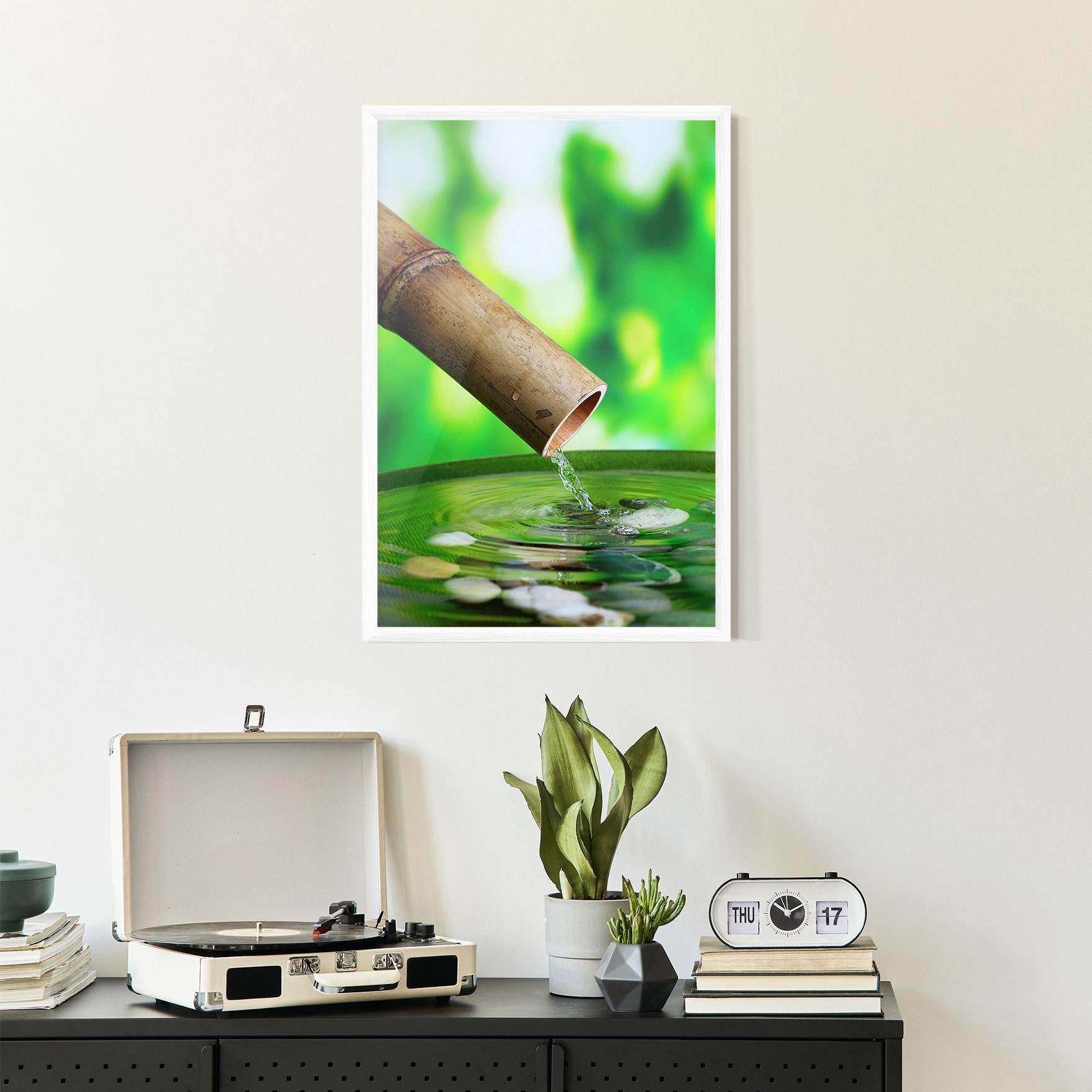 Gerahmte Poster Bamboo Fountain mockup 2
