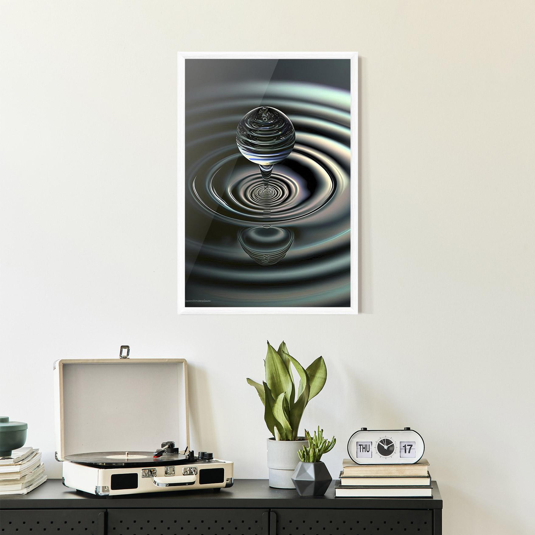 Gerahmte Poster Beautiful Water Drop mockup 2