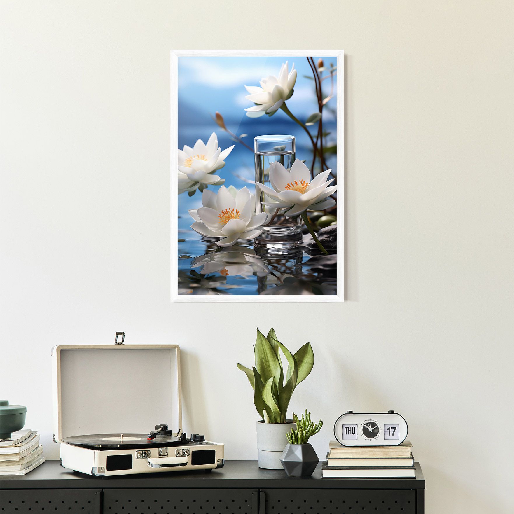 Flower Water Glass mockup 2