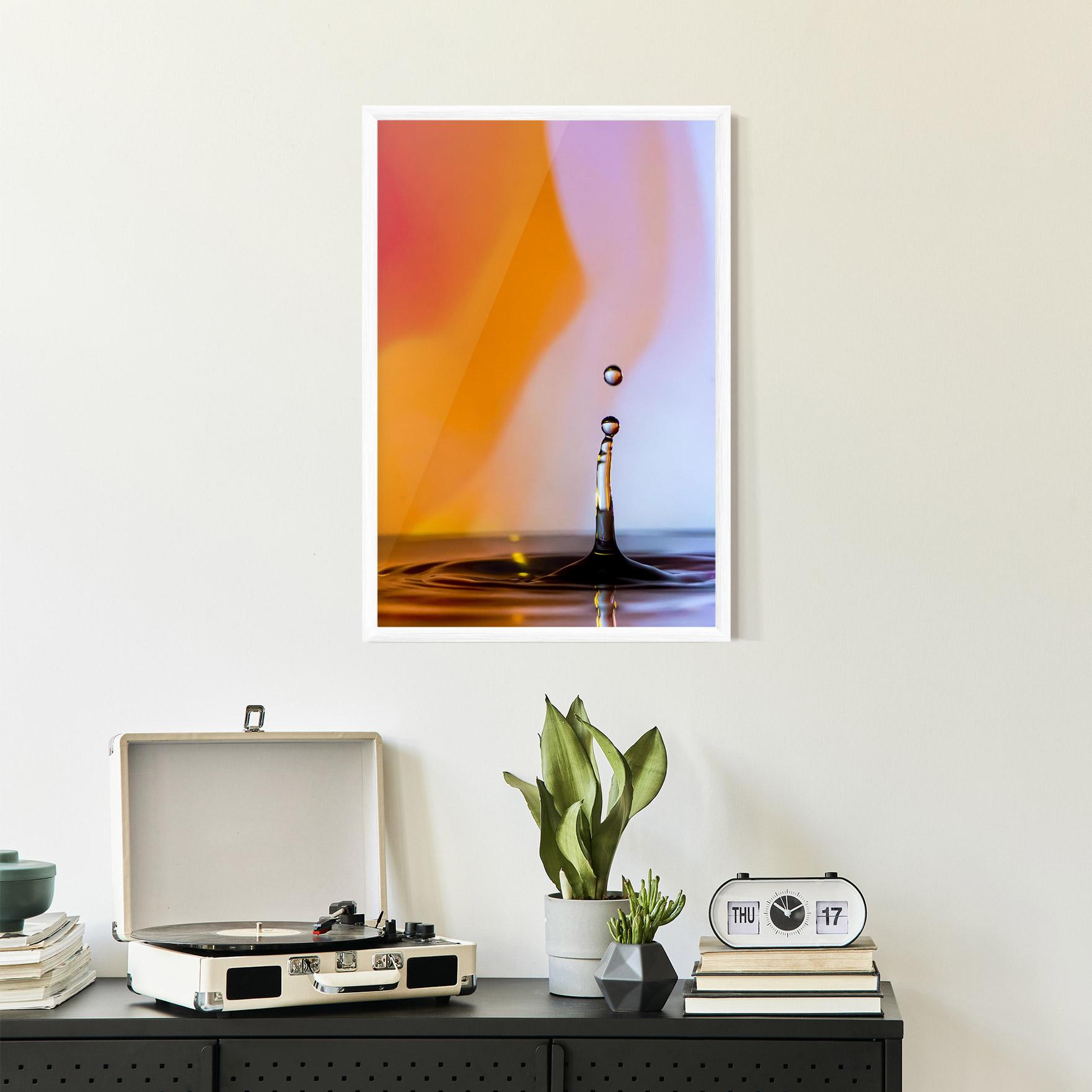 Gerahmte Poster Orange Light Drop mockup 2