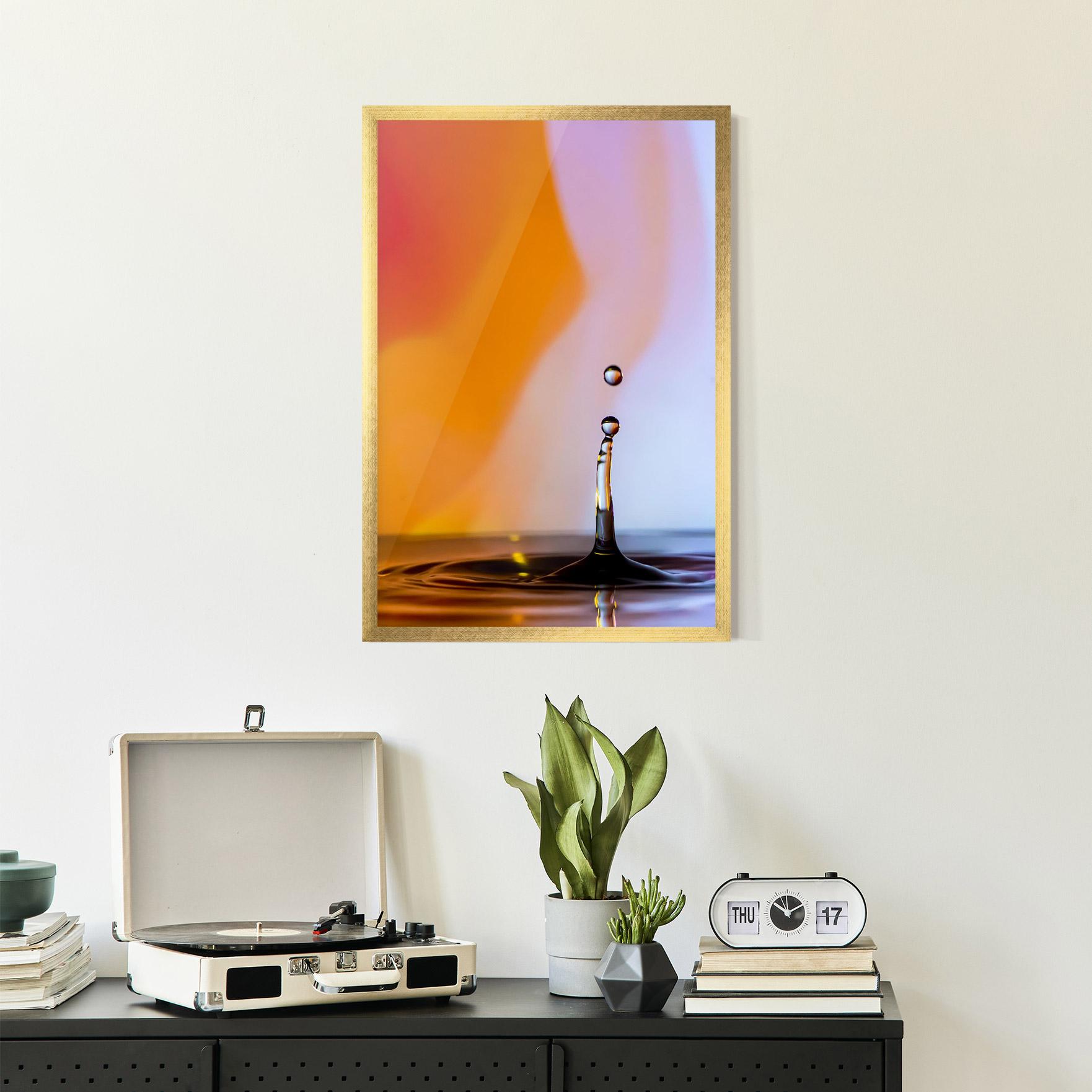Gerahmte Poster Orange Light Drop mockup 2