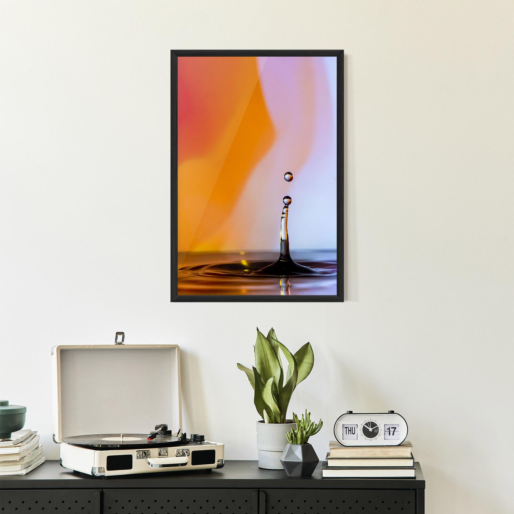 Gerahmte Poster Orange Light Drop mockup 2