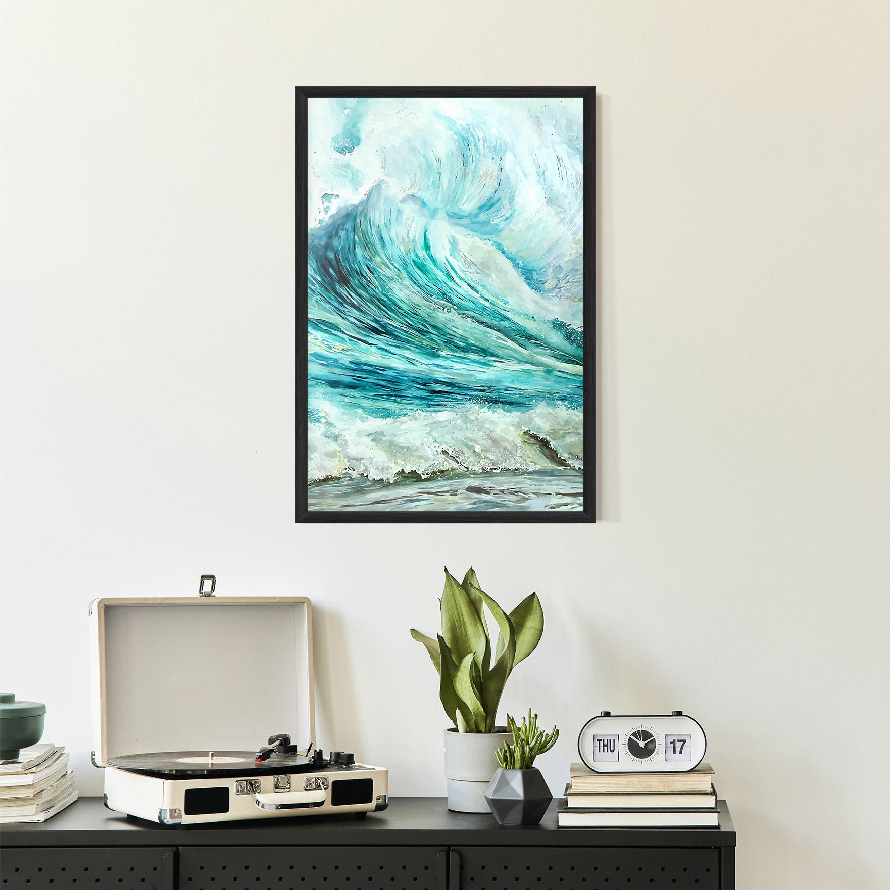 Gerahmte Poster Sea Watercolor mockup 2