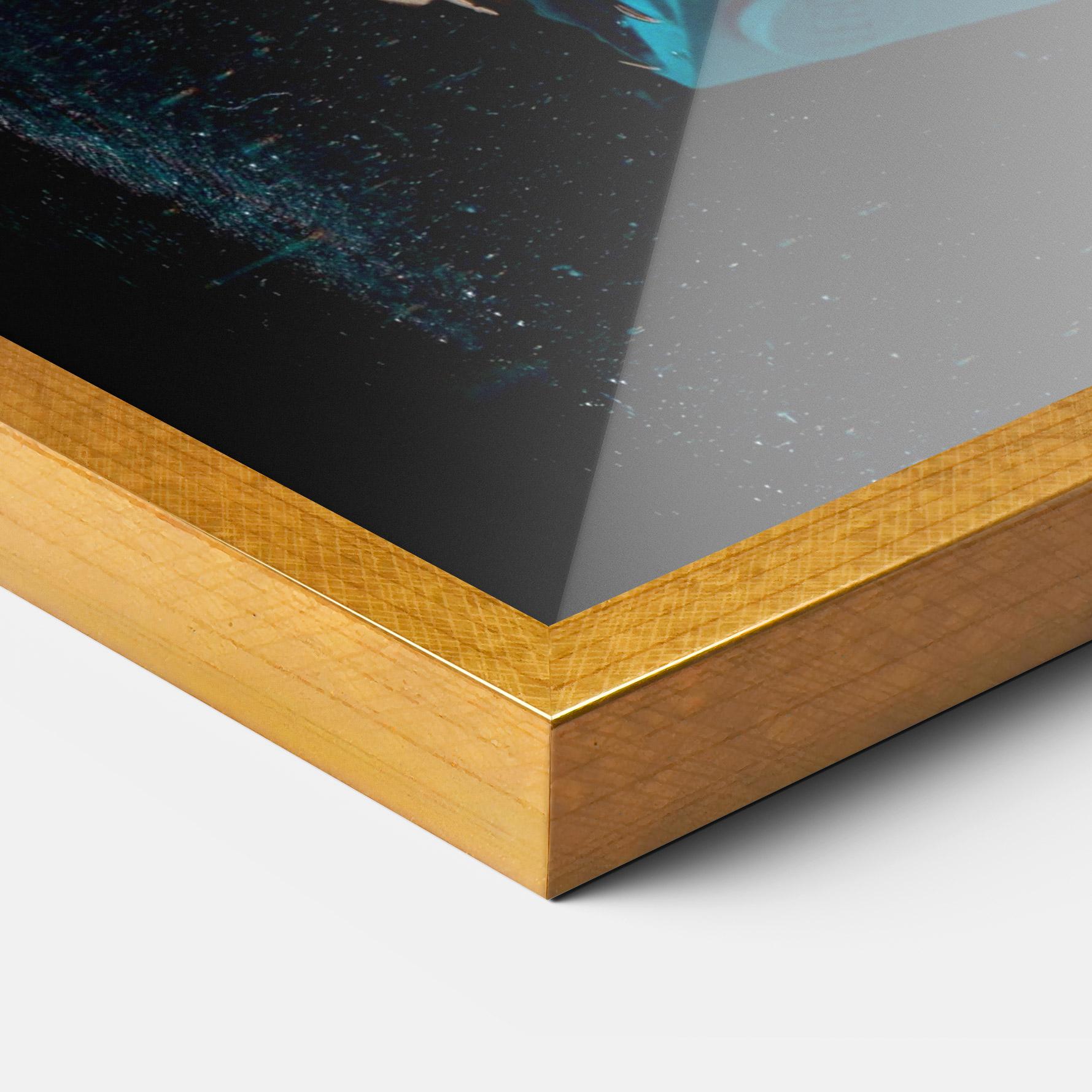 Gerahmte Poster Close Up Splash mockup 3