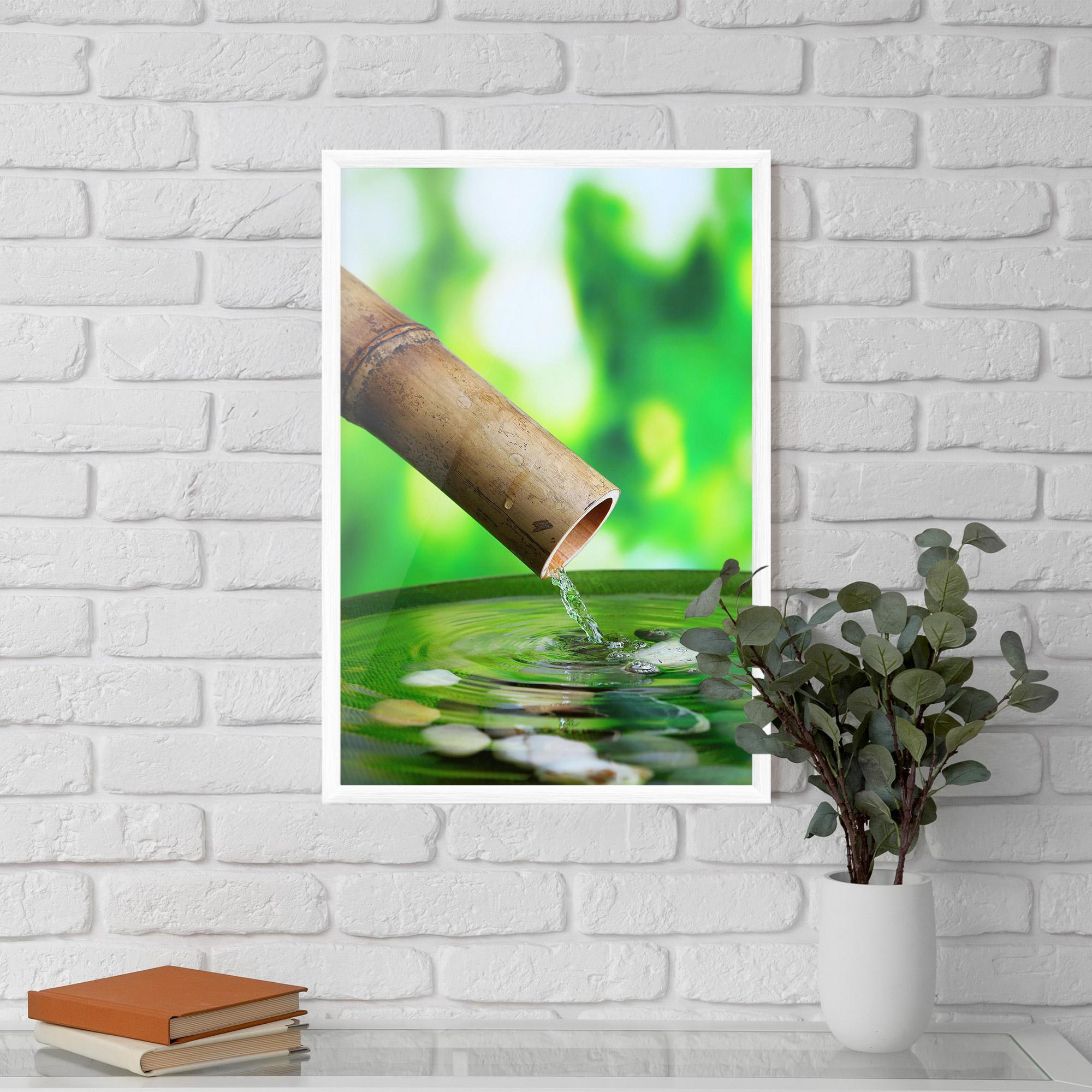 Gerahmte Poster Bamboo Fountain mockup 5