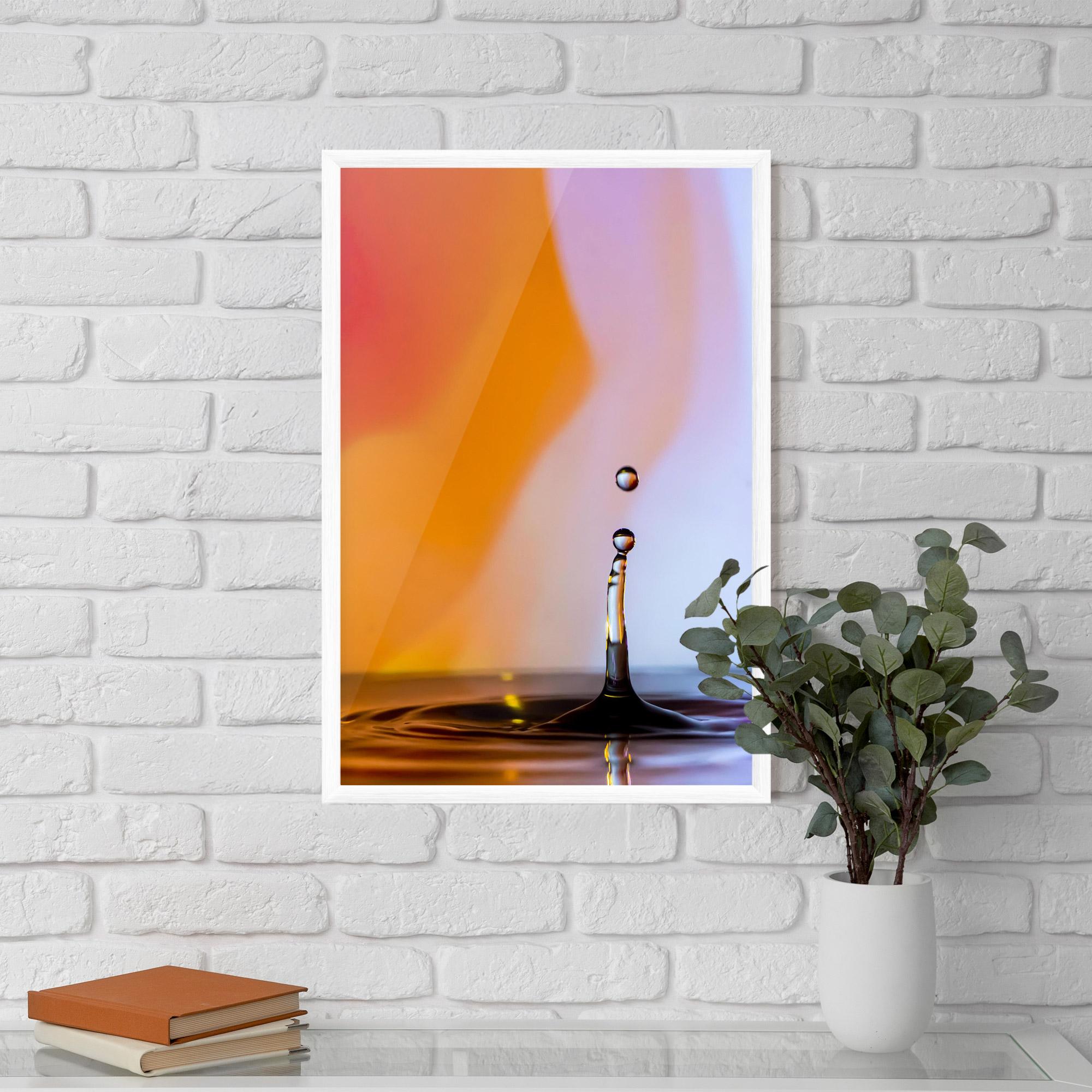 Gerahmte Poster Orange Light Drop mockup 5