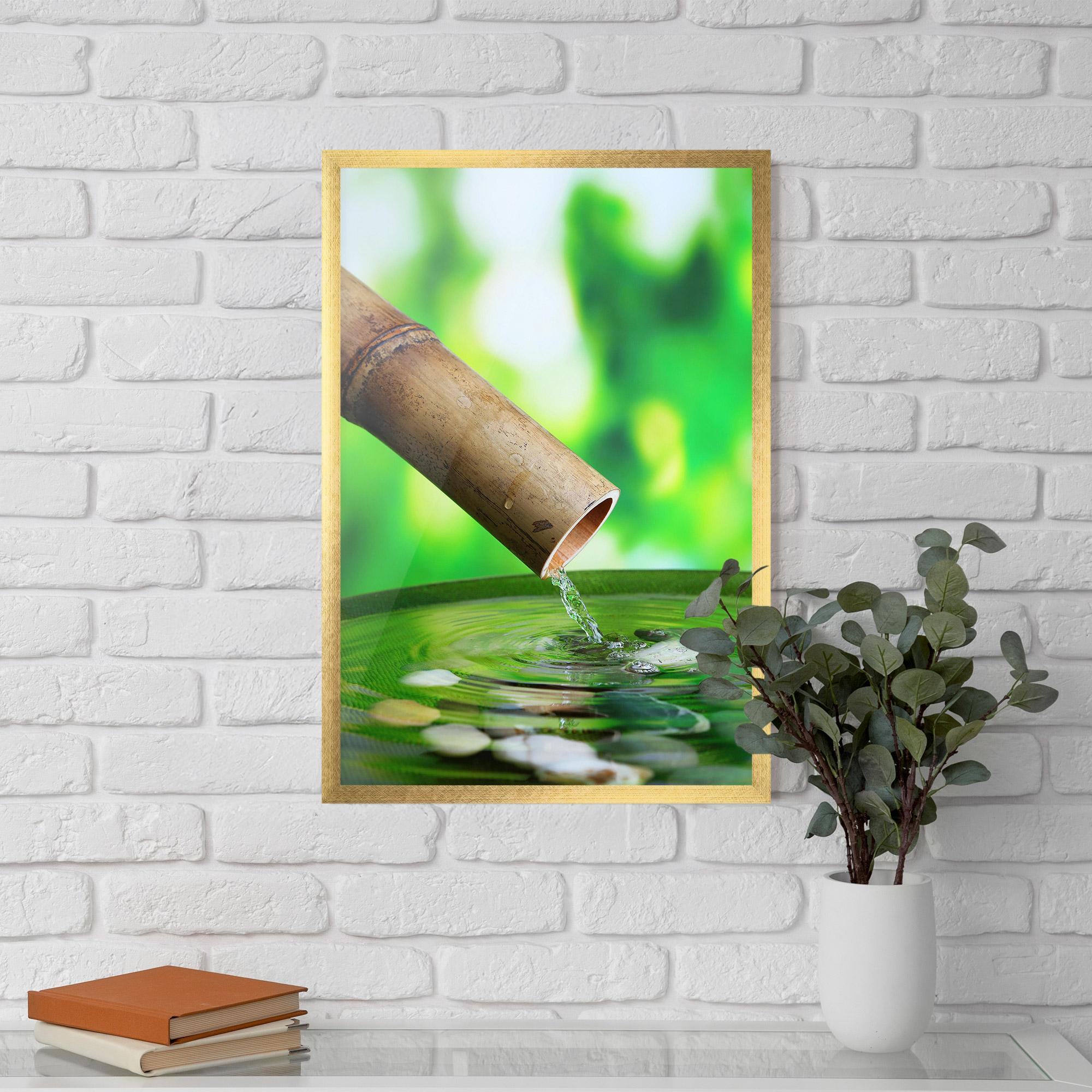 Gerahmte Poster Bamboo Fountain mockup 5