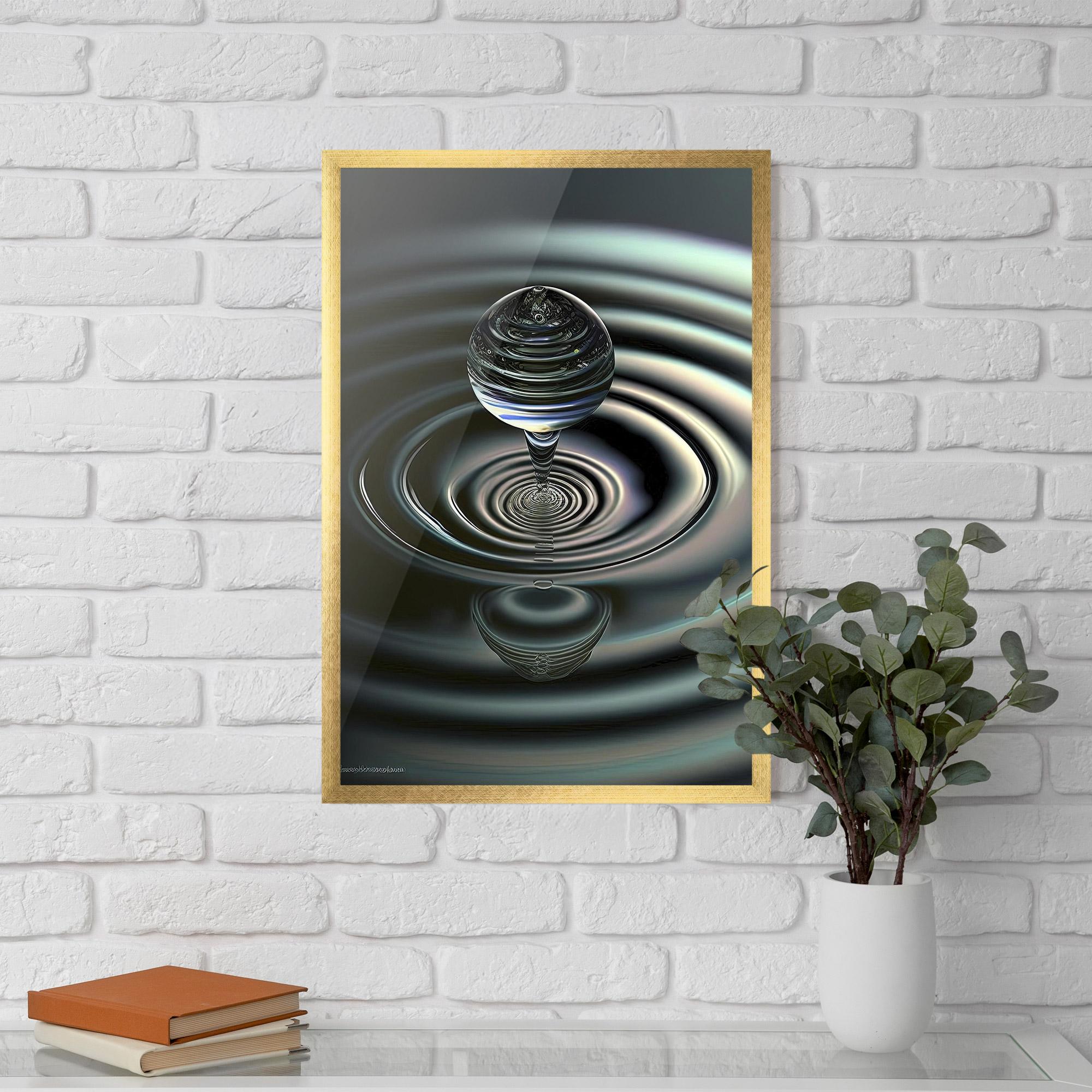 Gerahmte Poster Beautiful Water Drop mockup 5