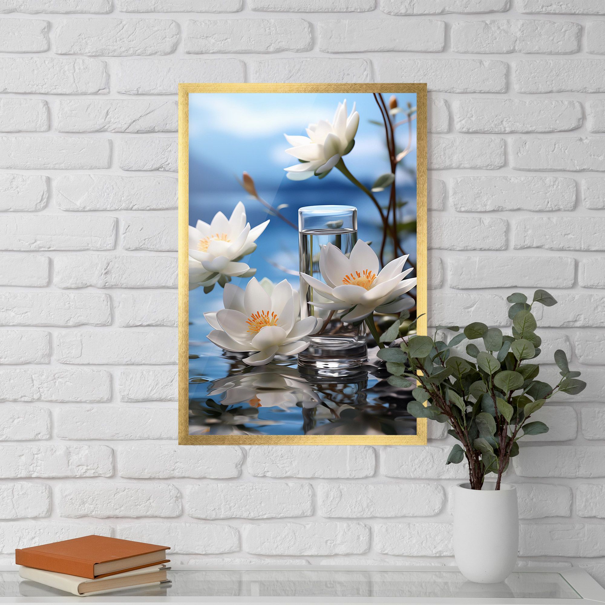 Flower Water Glass mockup 5