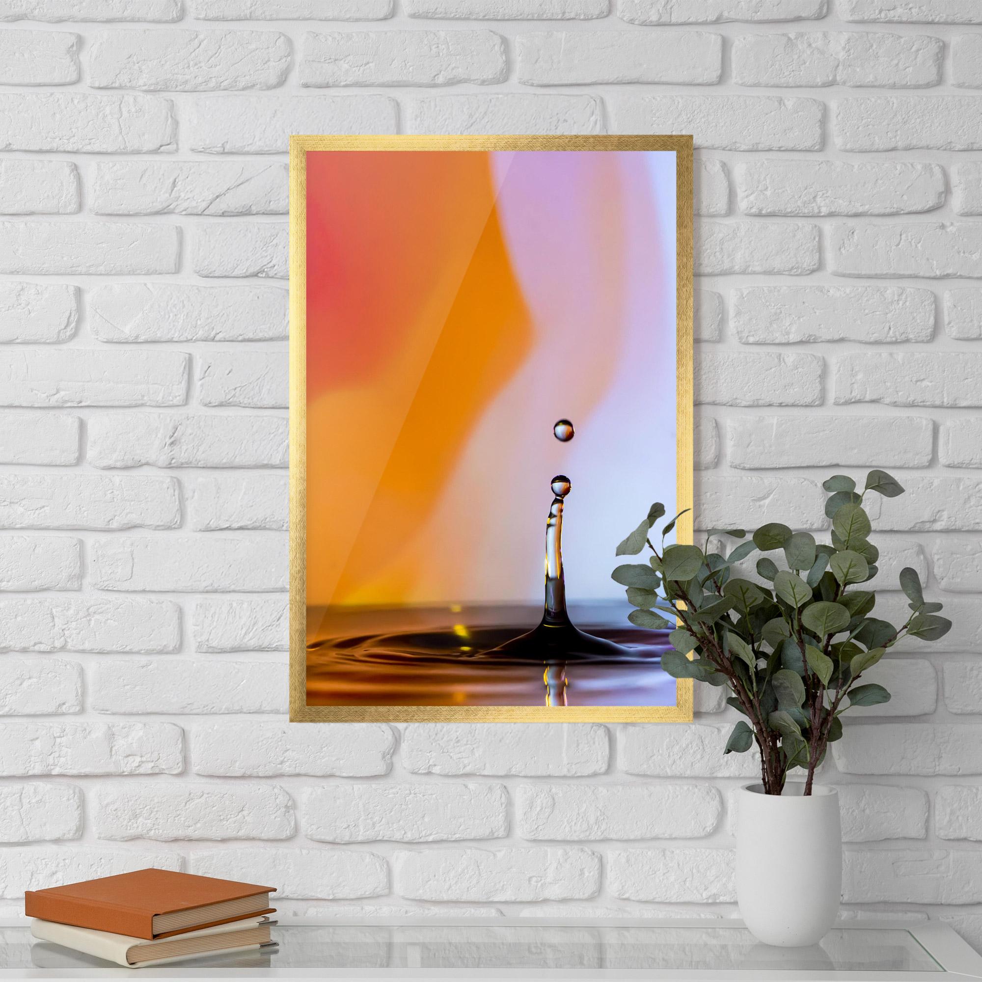 Gerahmte Poster Orange Light Drop mockup 5
