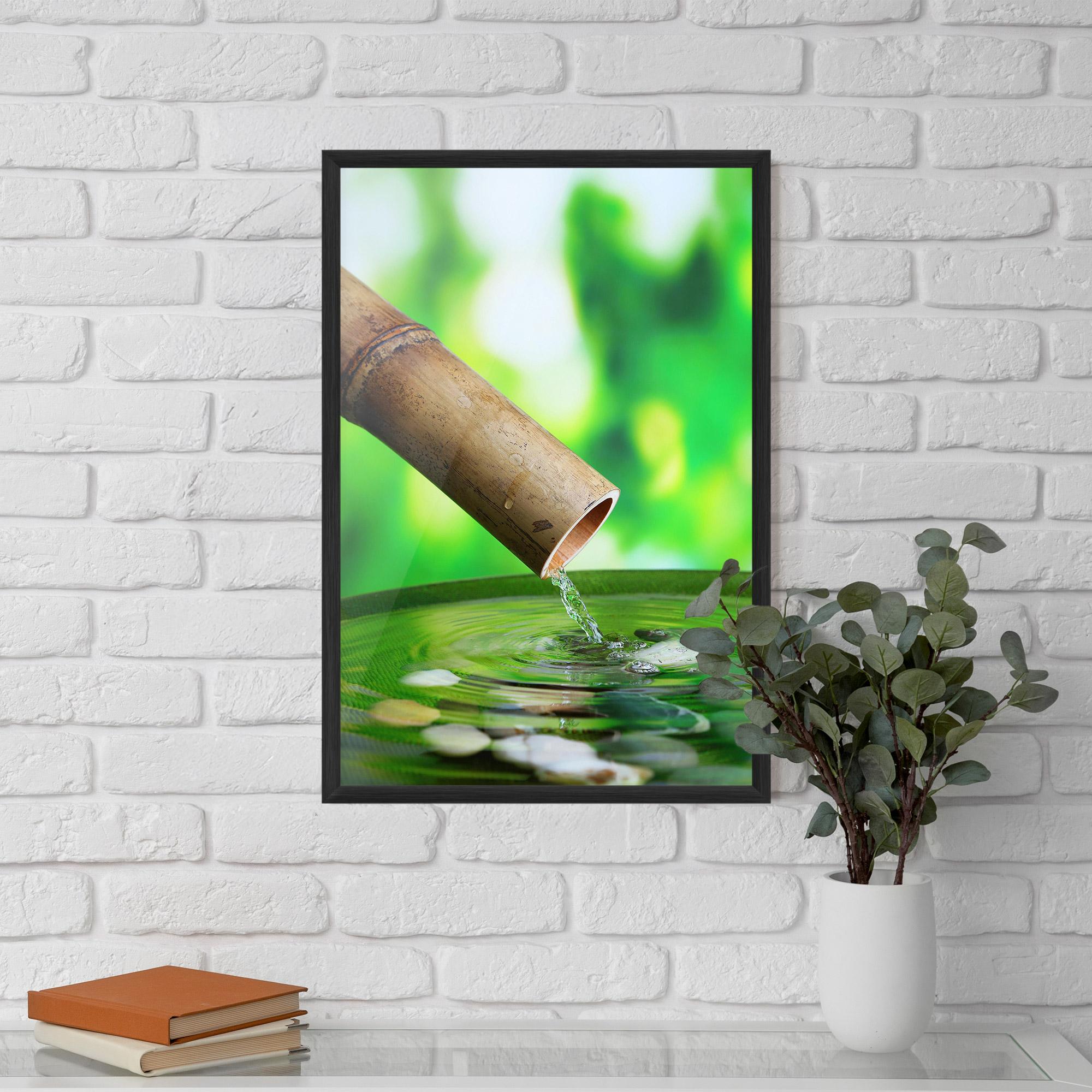 Gerahmte Poster Bamboo Fountain mockup 5