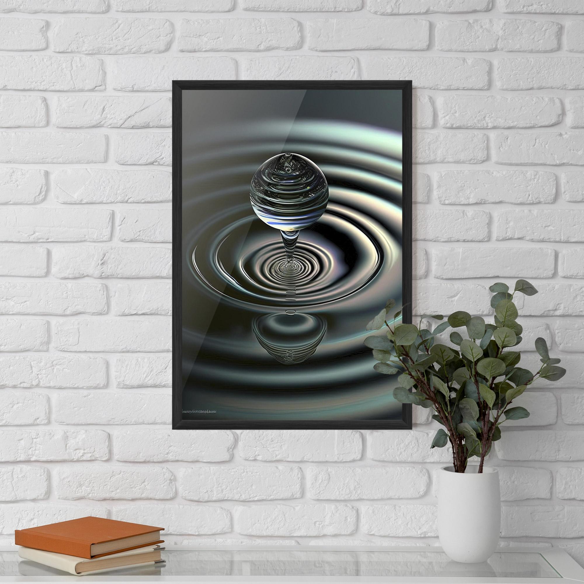 Gerahmte Poster Beautiful Water Drop mockup 5